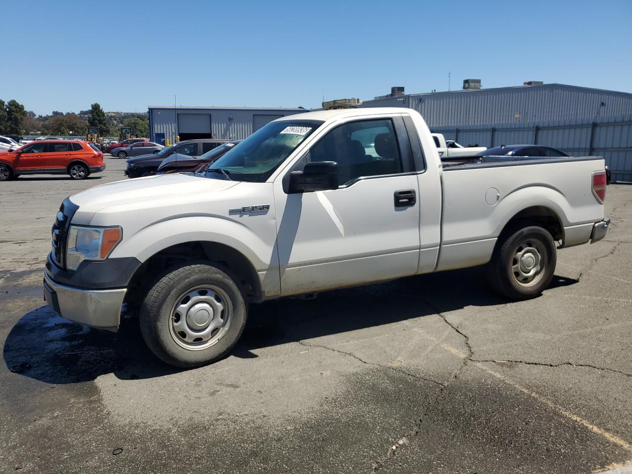 2012 Ford F150 White vin: 1FTMF1CM1CFC37571 Damage: Left Front Fender, Dent(S) W/ Paint Dmg, 2 To 3 Inches