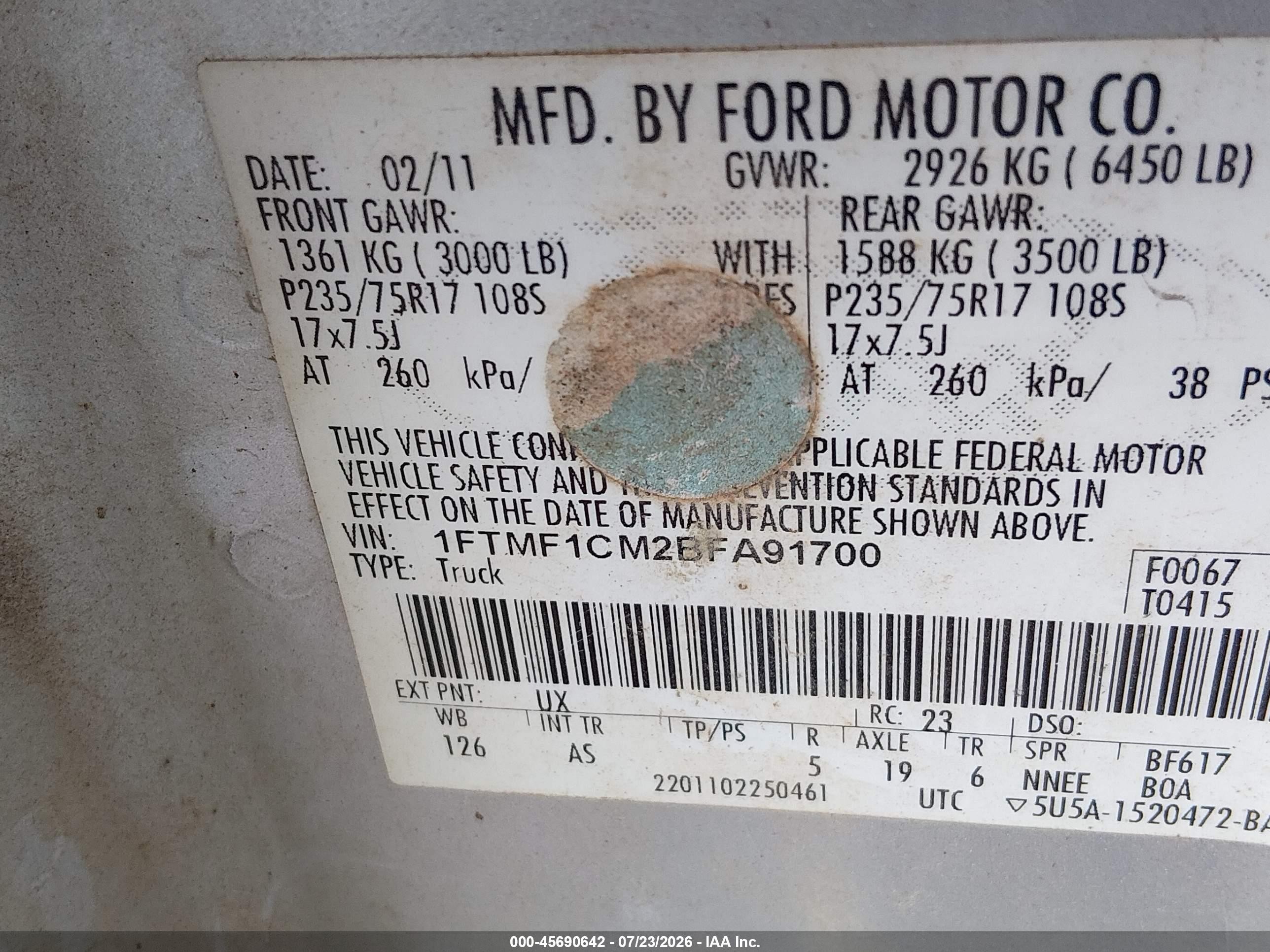 2011 Ford F-150 Xl Silver vin: 1FTMF1CM2BFA91700