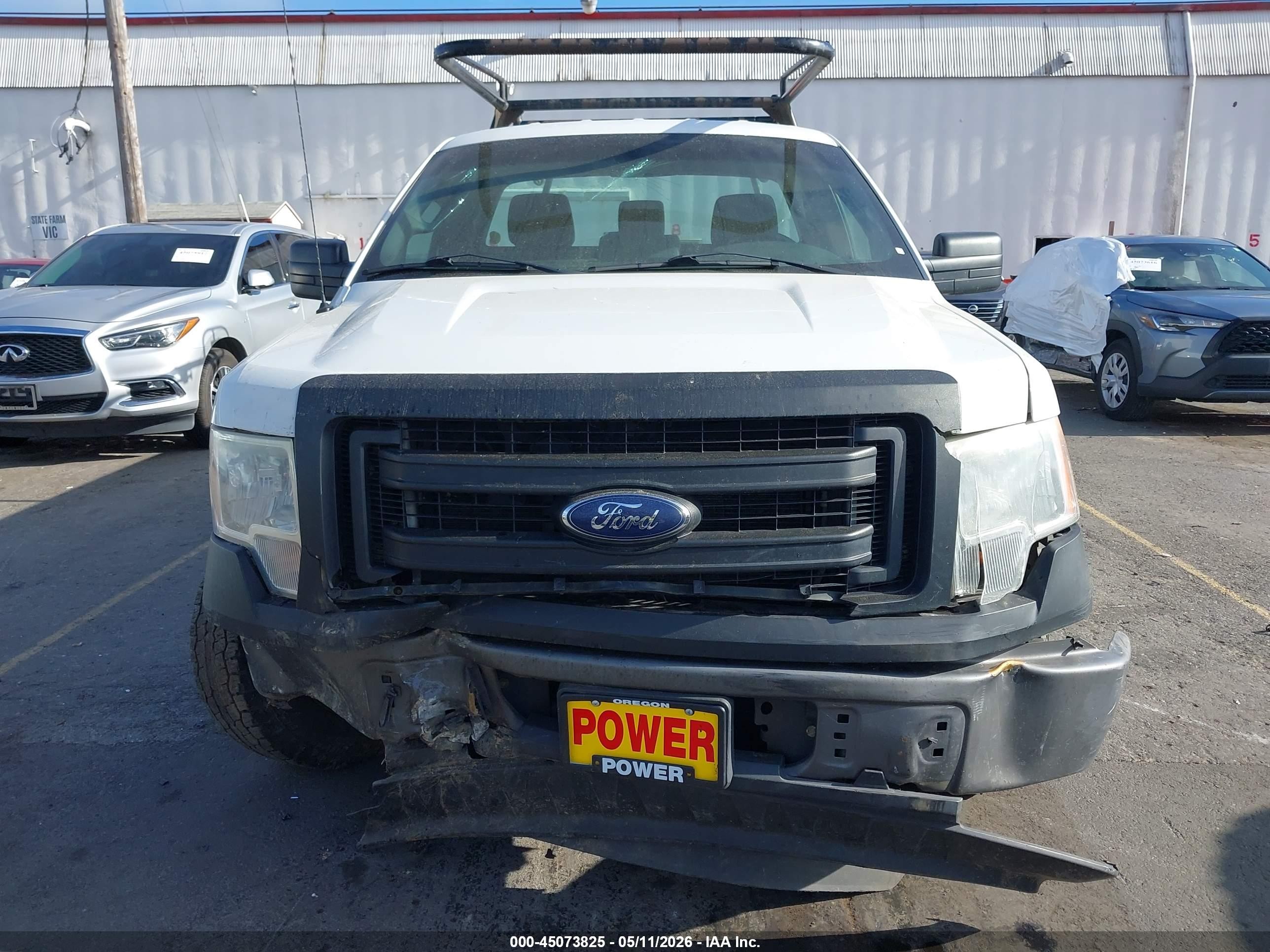 2013 Ford F-150 Xl White vin: 1FTMF1CM2DKG33307