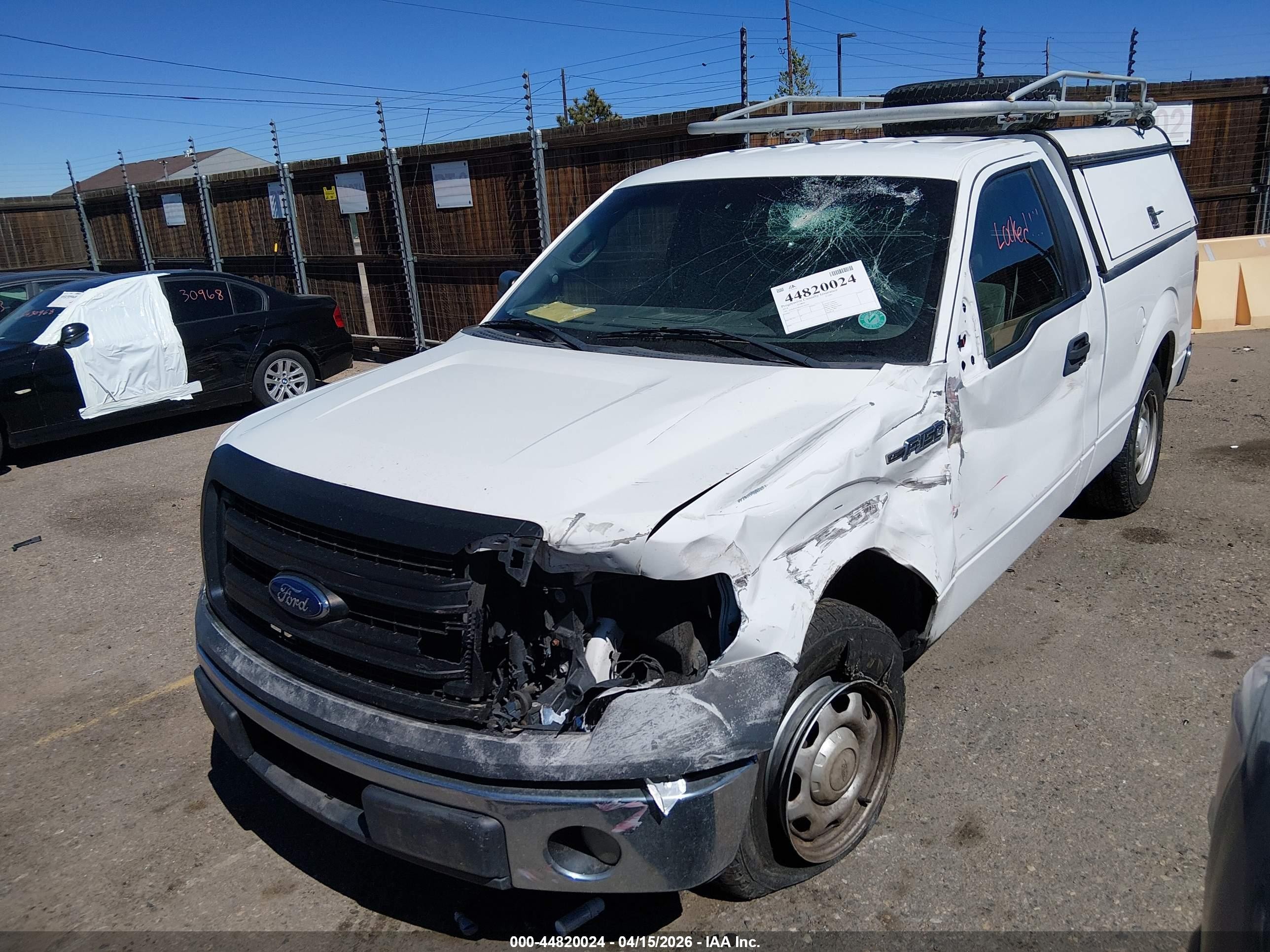 2014 Ford F-150 Xl White vin: 1FTMF1CM2EFC42653