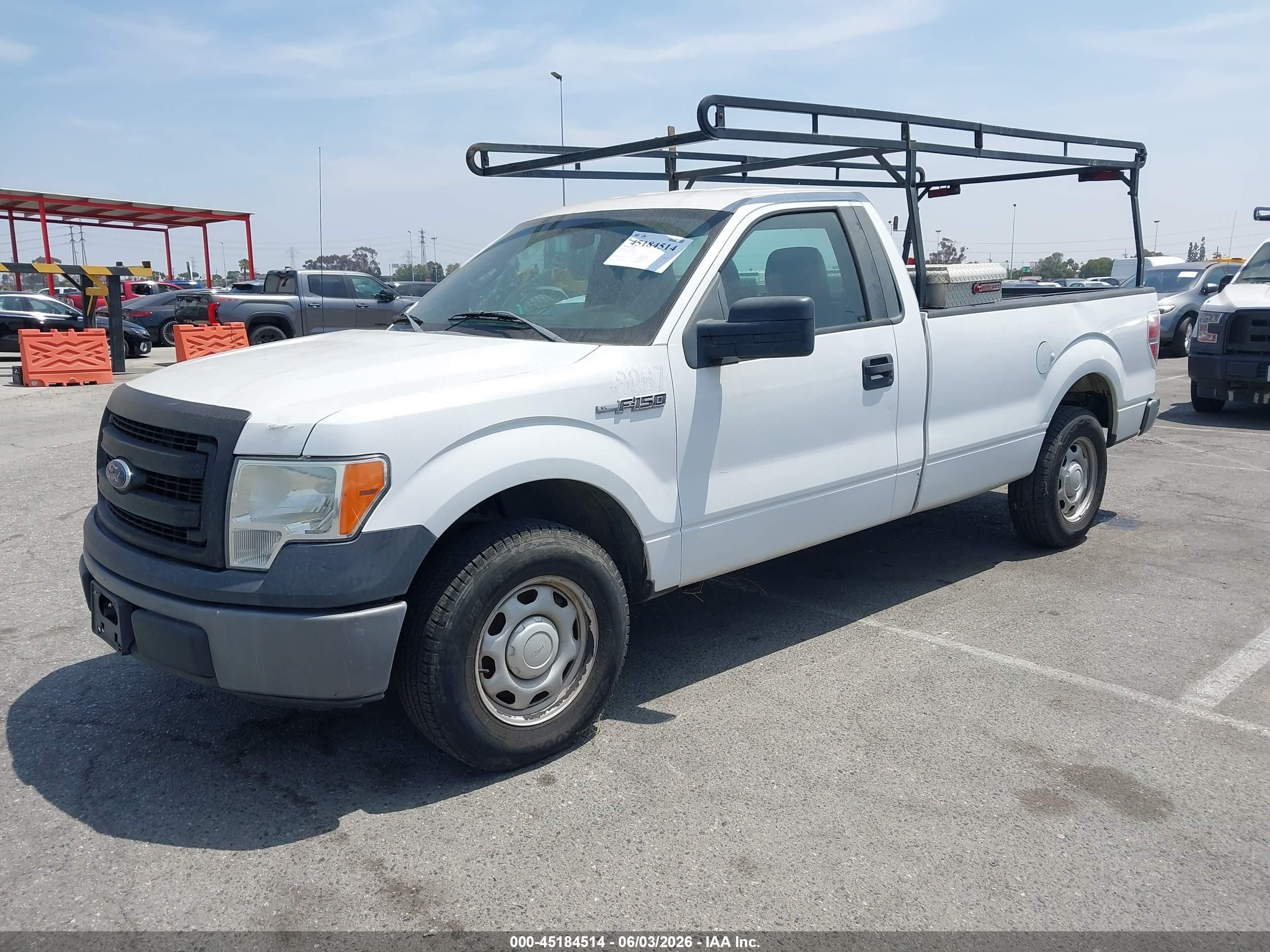 2014 Ford F-150 Xl White vin: 1FTMF1CM2EKG10479