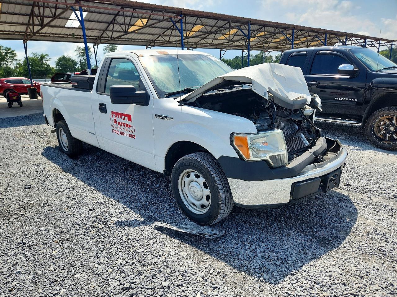 2012 Ford F150 White vin: 1FTMF1CM3CKD67276