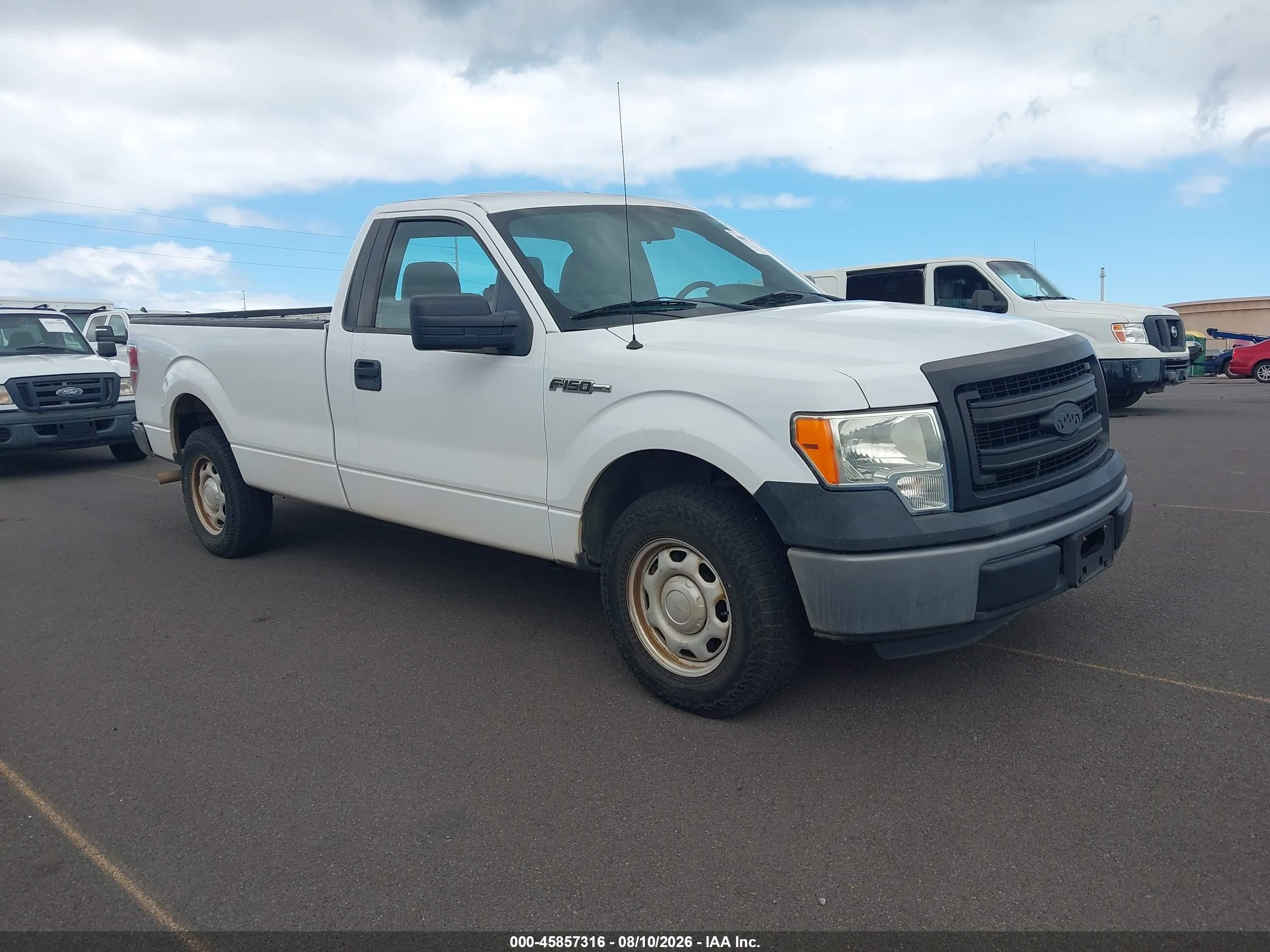 2014 Ford F-150 Xl White vin: 1FTMF1CM3EKE66487