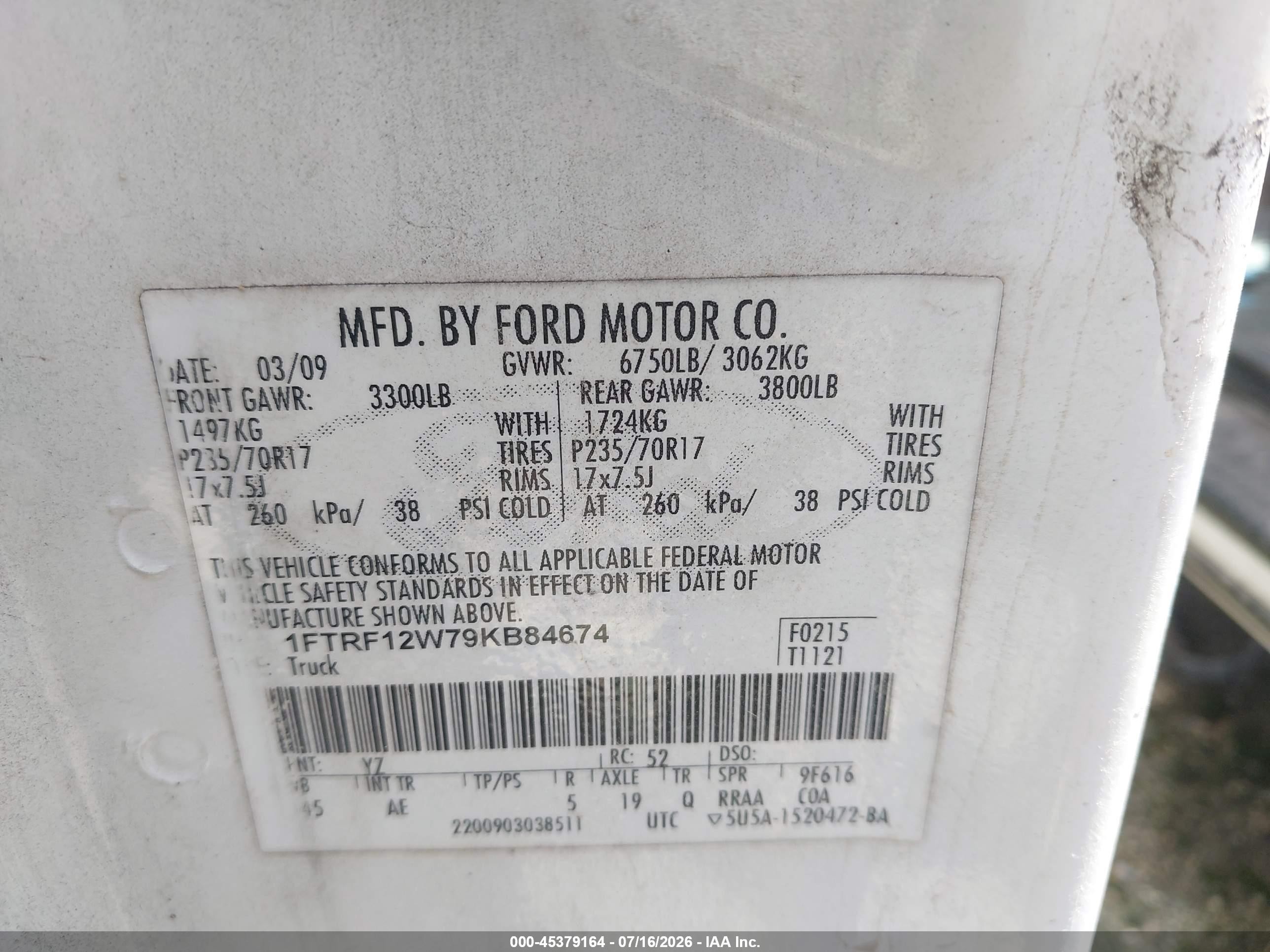 2011 Ford F-150 Xl White vin: 1FTMF1CM4BFD15842