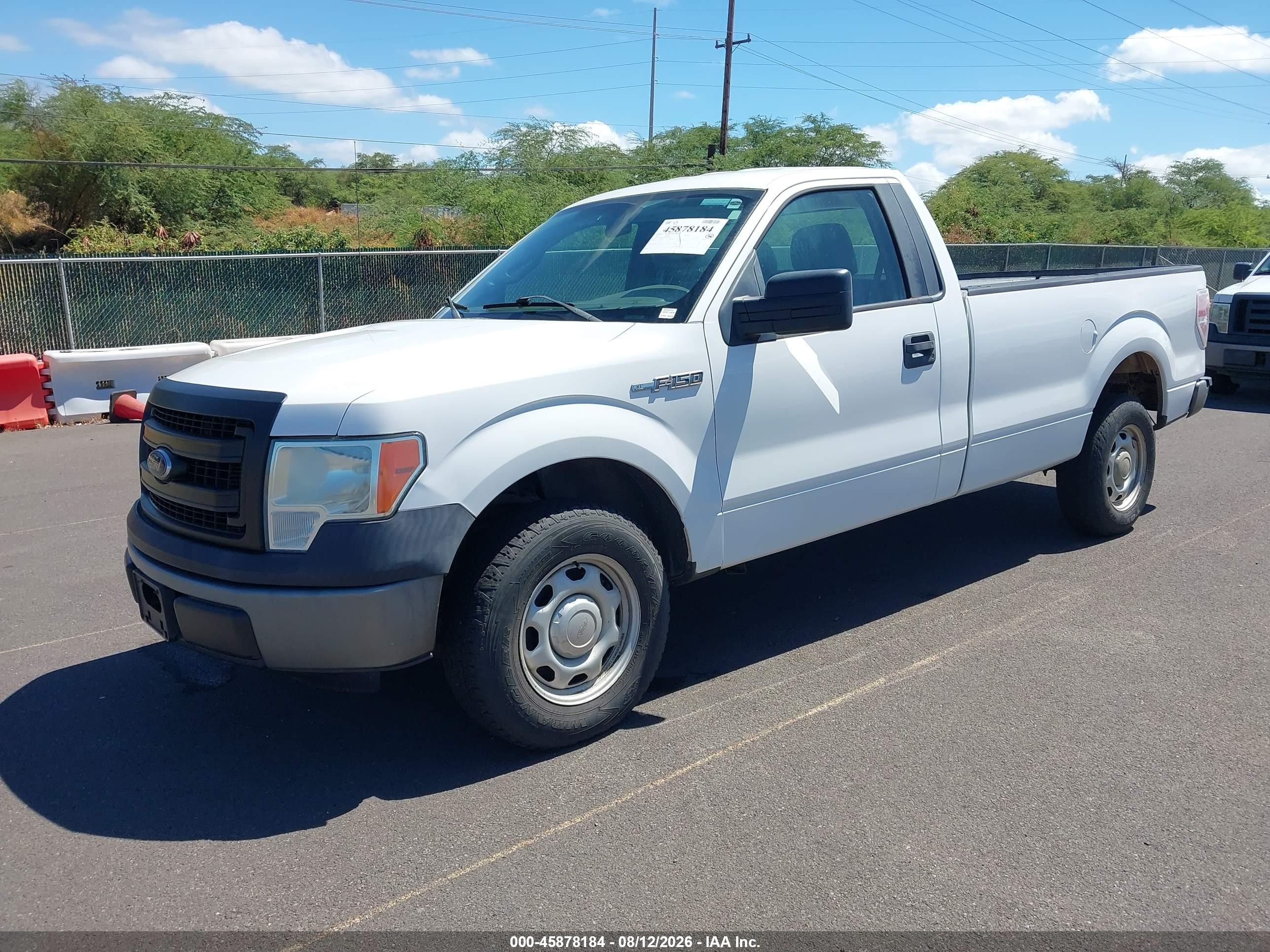 2014 Ford F-150 Xl White vin: 1FTMF1CM4EKE66479