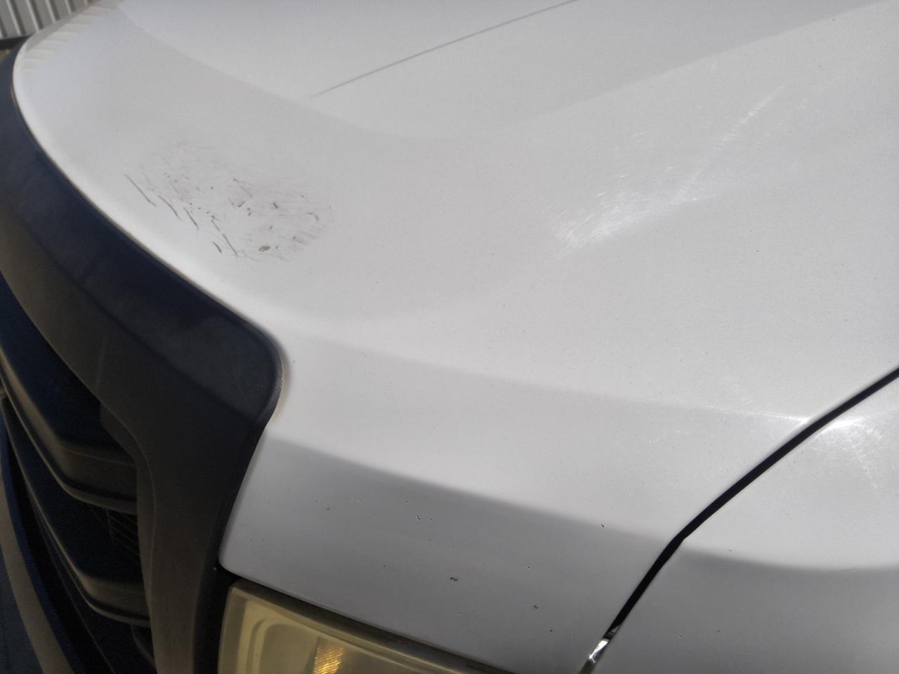 2013 Ford F150 White vin: 1FTMF1CM5DKG35777 Damage: Hood, Heavy Scratch, > 12 Inches