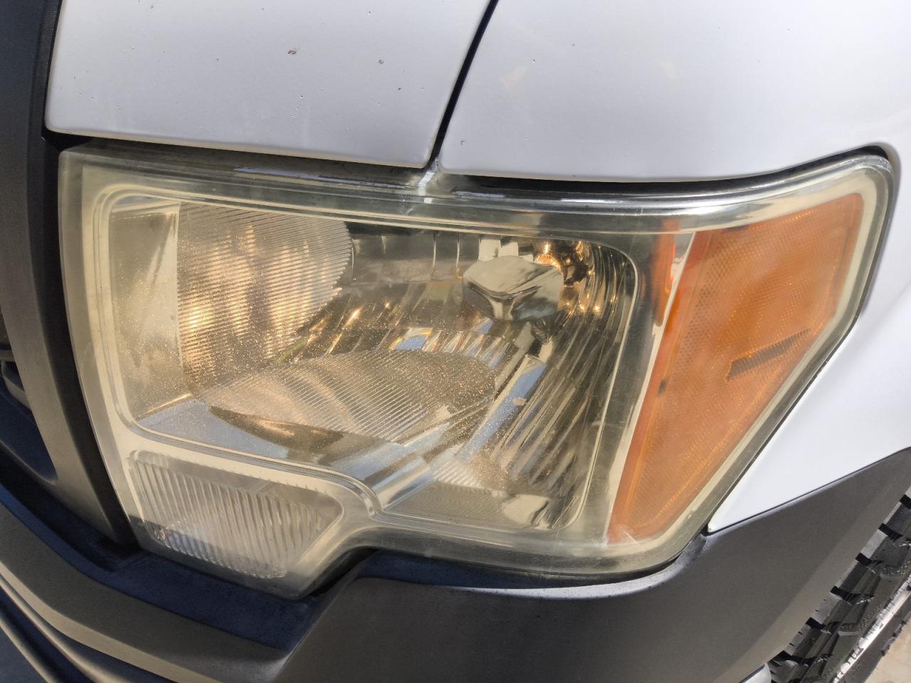 2013 Ford F150 White vin: 1FTMF1CM5DKG35777 Damage: Left Head Lamp, Faded, Repair Required