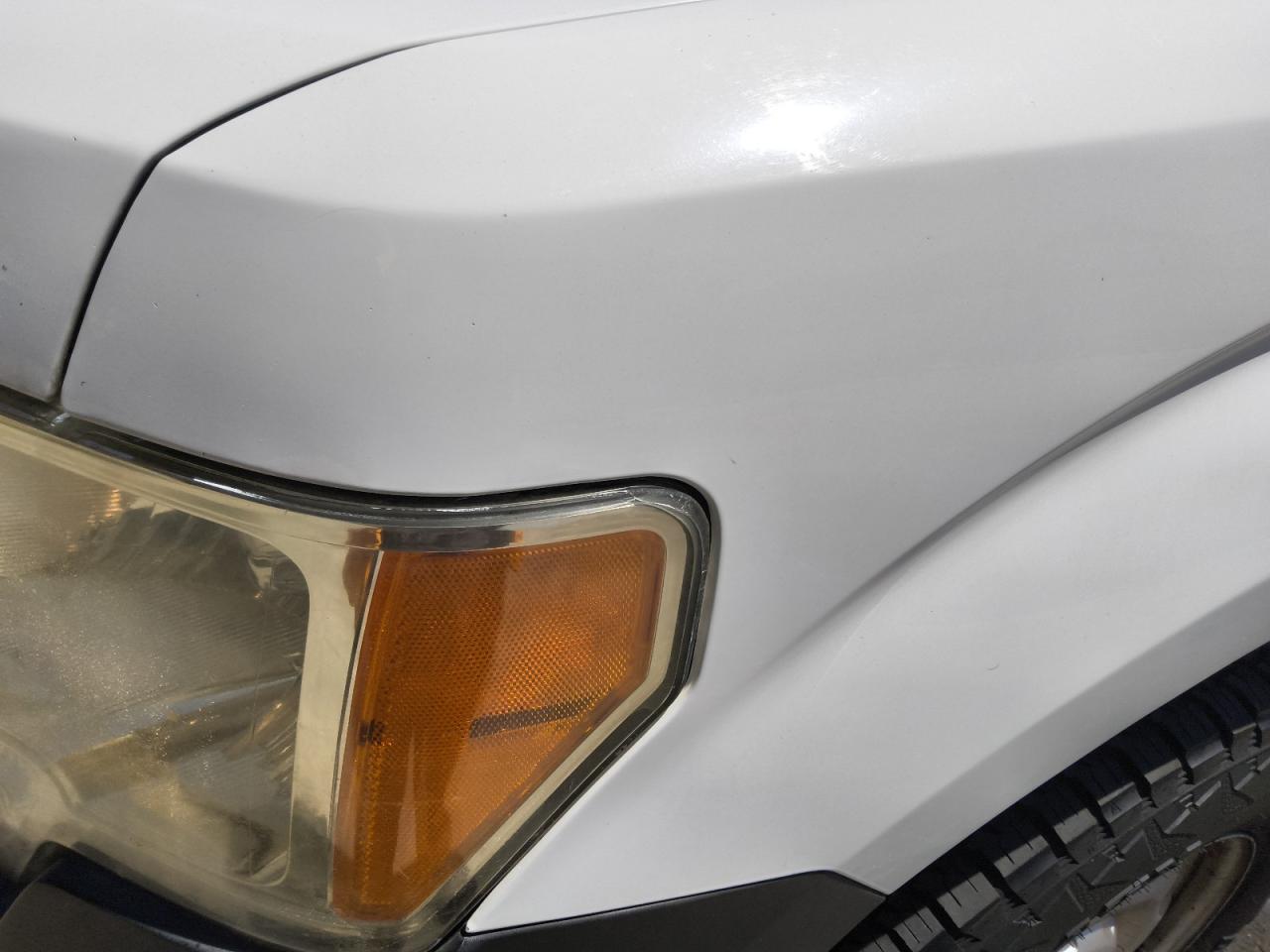 2013 Ford F150 White vin: 1FTMF1CM5DKG35777 Damage: Left Front Fender, Previous Repair, Acceptable