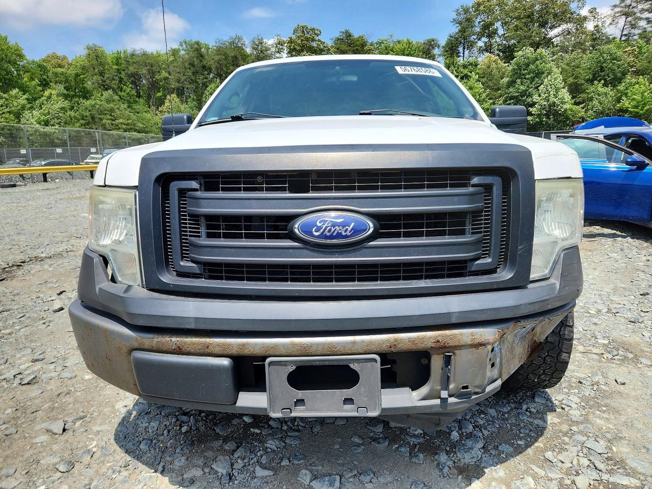 2014 Ford F150 White vin: 1FTMF1CM5EKD93378