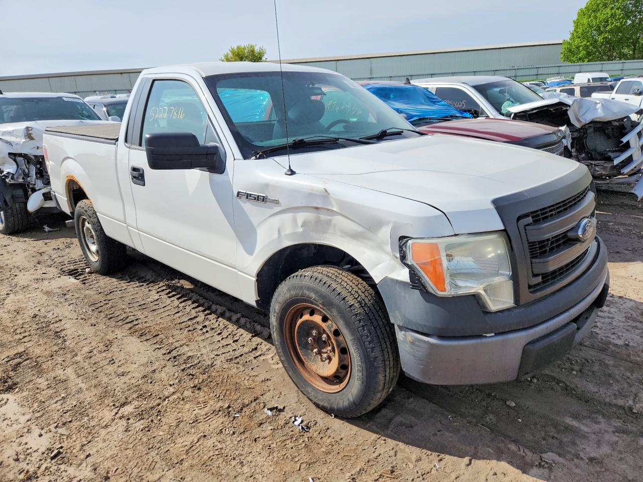 2014 Ford F150 White vin: 1FTMF1CM7EKF77804