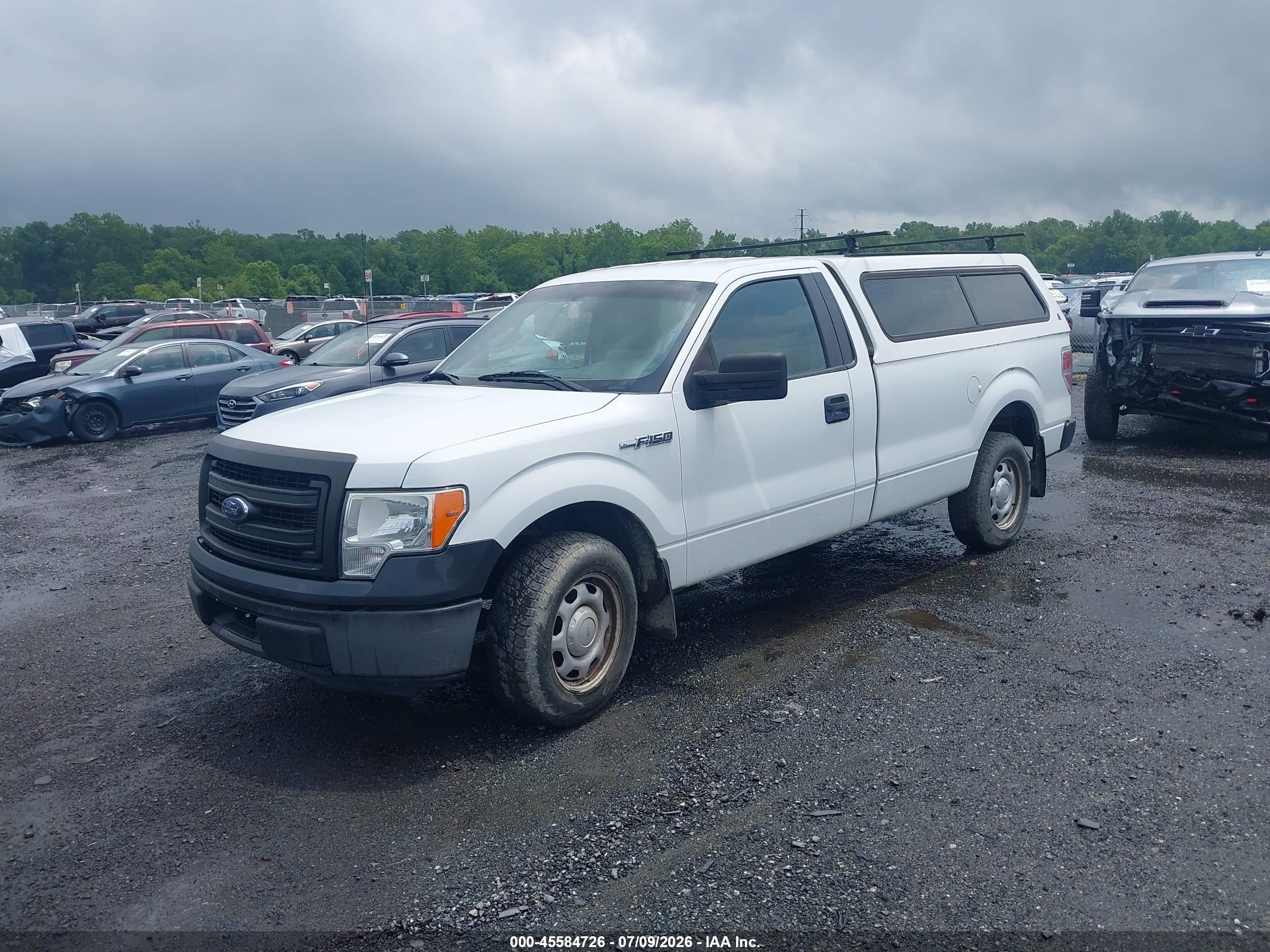 2014 Ford F-150 Xl White vin: 1FTMF1CM8EKF10130