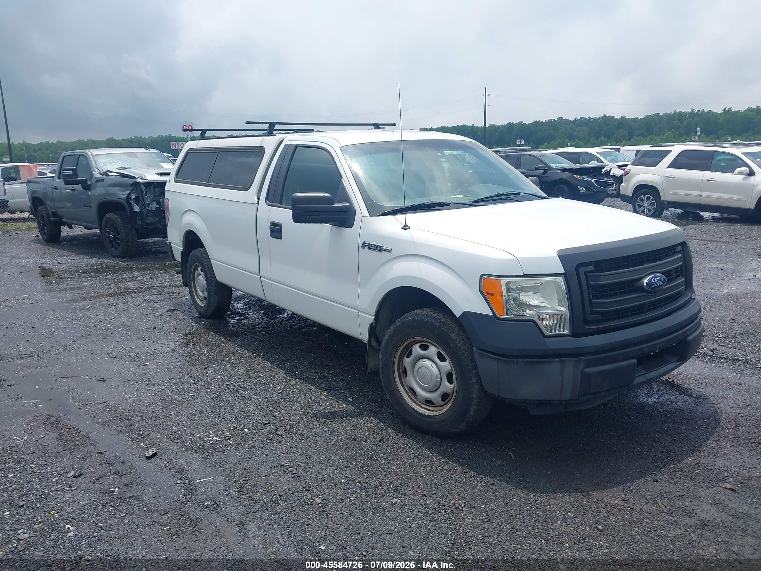 2014 Ford F-150 Xl White vin: 1FTMF1CM8EKF10130