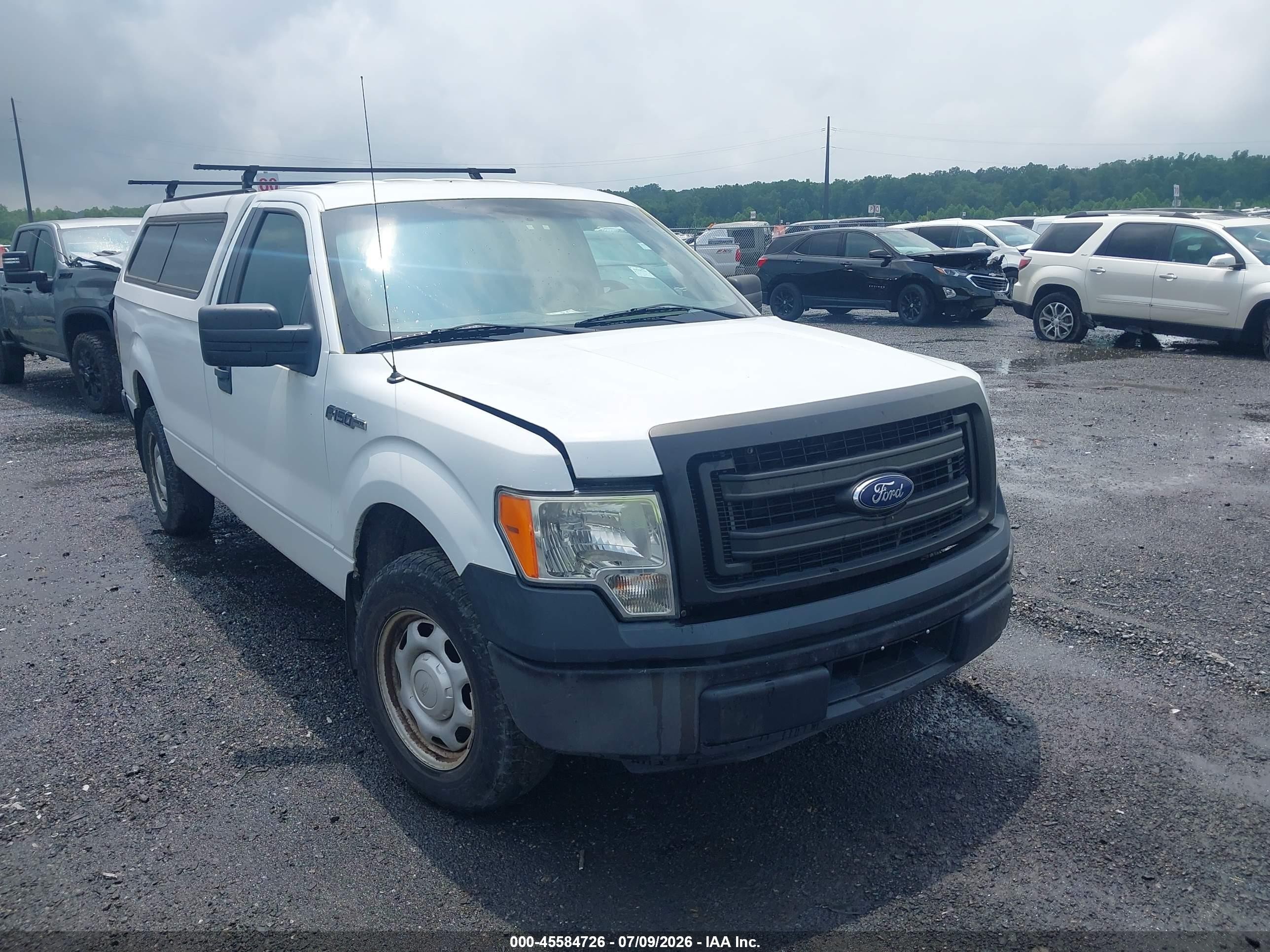 2014 Ford F-150 Xl White vin: 1FTMF1CM8EKF10130