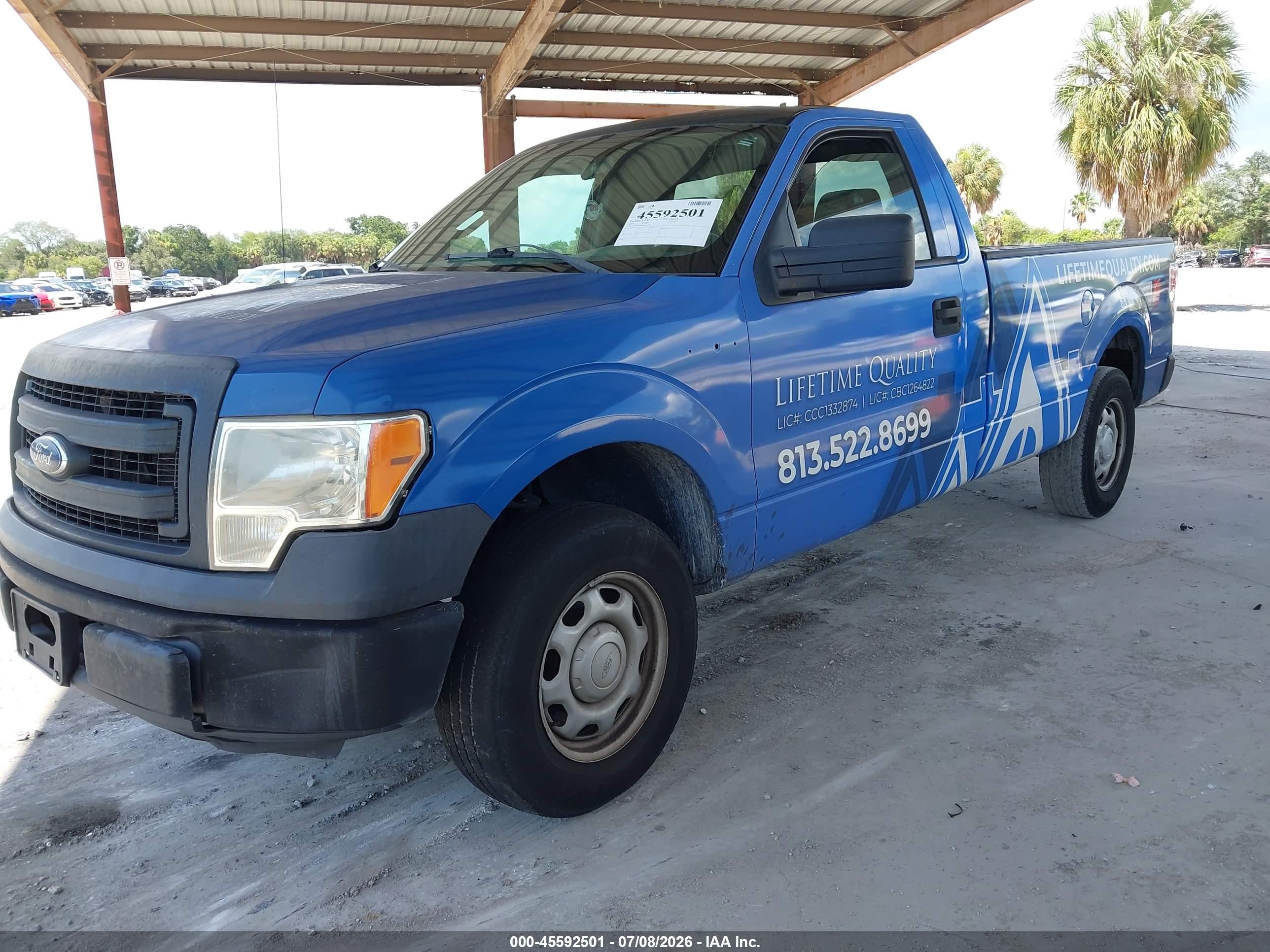 2013 Ford F-150 Xl Blue vin: 1FTMF1CM9DKF33916
