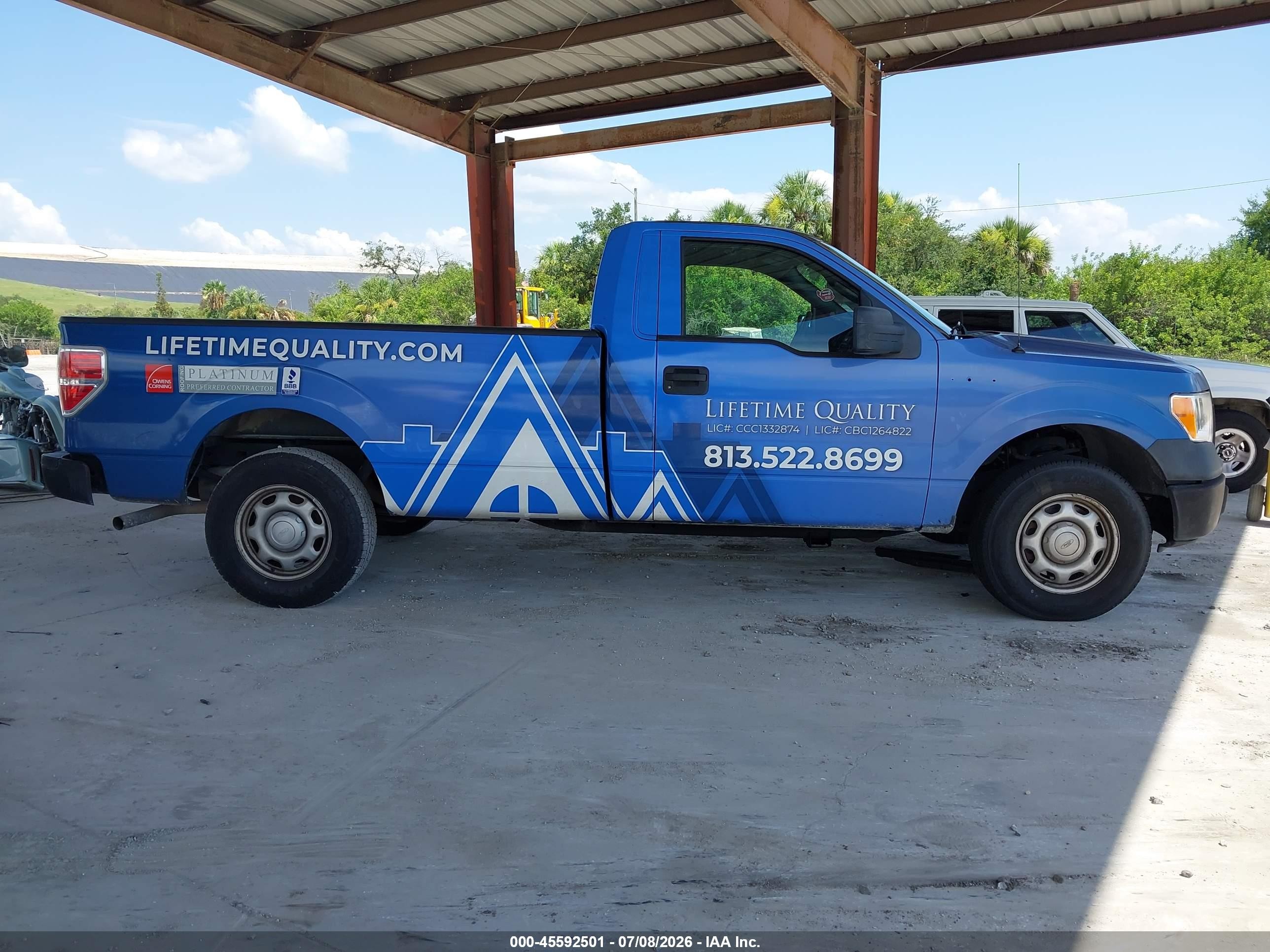 2013 Ford F-150 Xl Blue vin: 1FTMF1CM9DKF33916