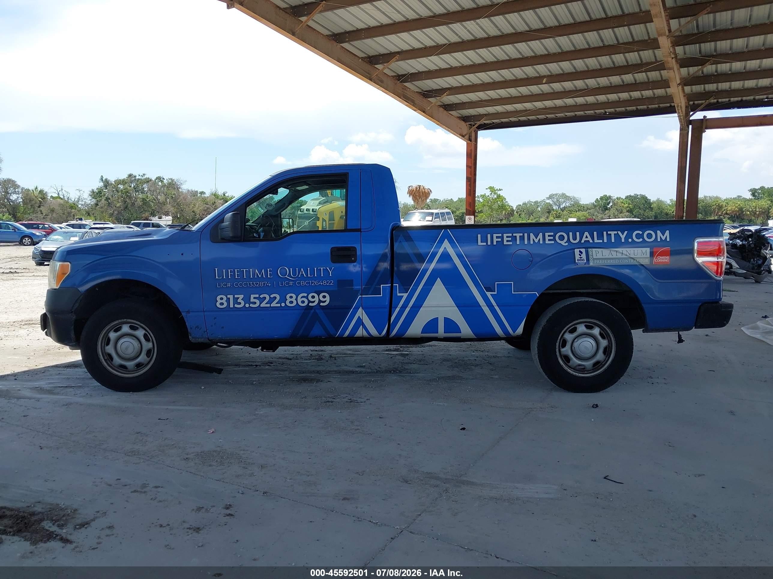 2013 Ford F-150 Xl Blue vin: 1FTMF1CM9DKF33916