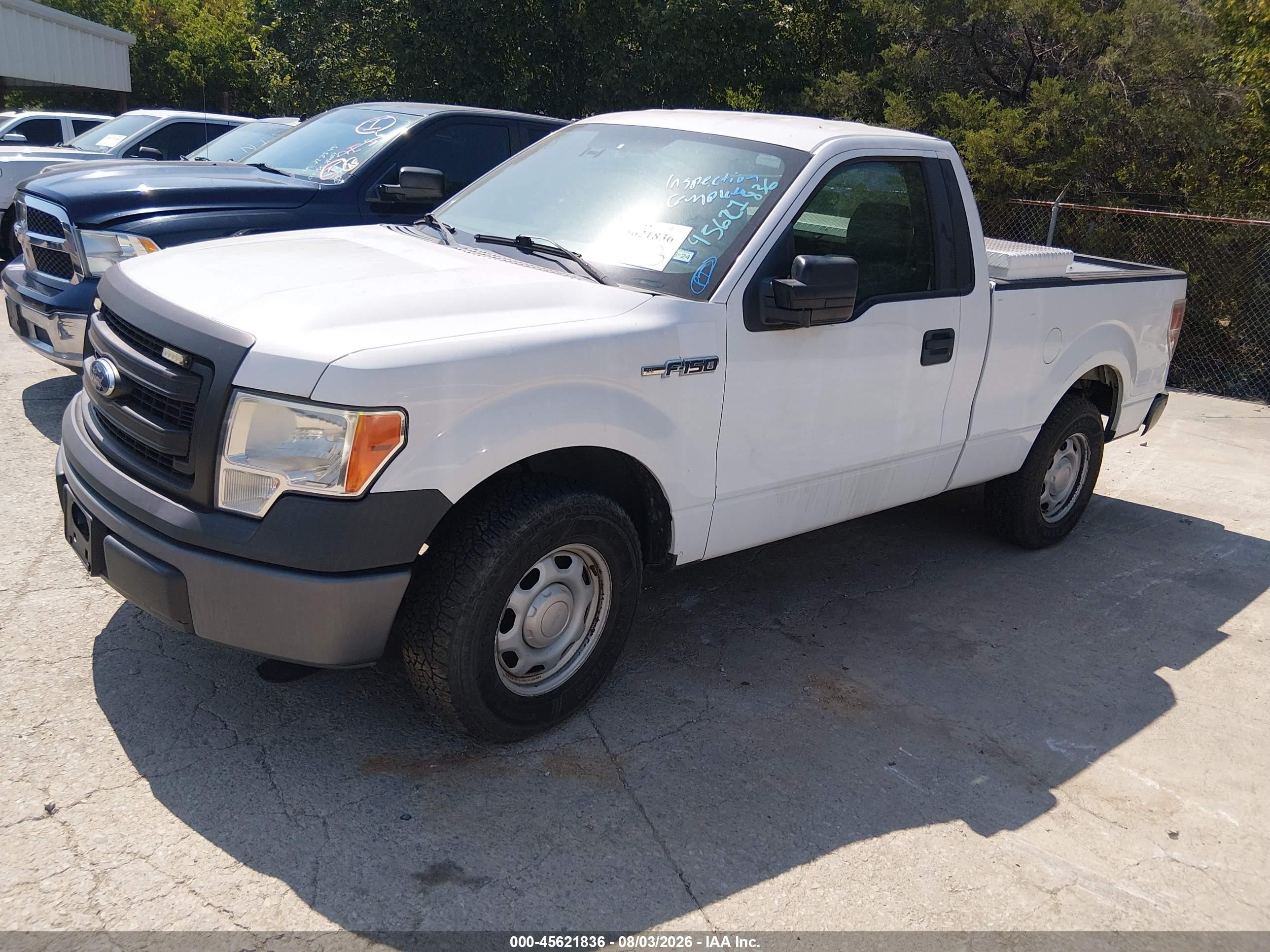 2014 Ford F-150 Xl White vin: 1FTMF1CM9EKD77605