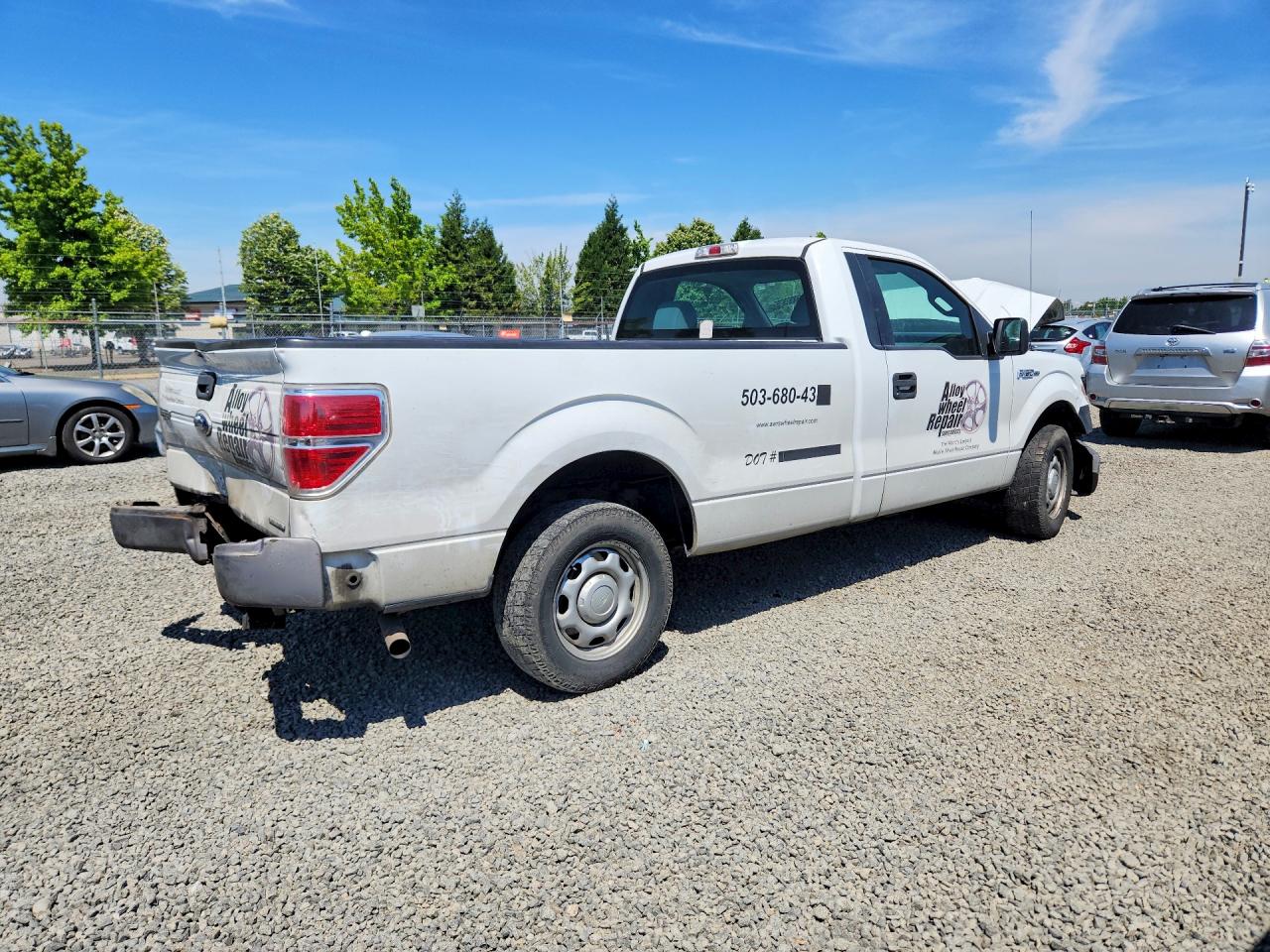2012 Ford F150 White vin: 1FTMF1CMXCKD74578