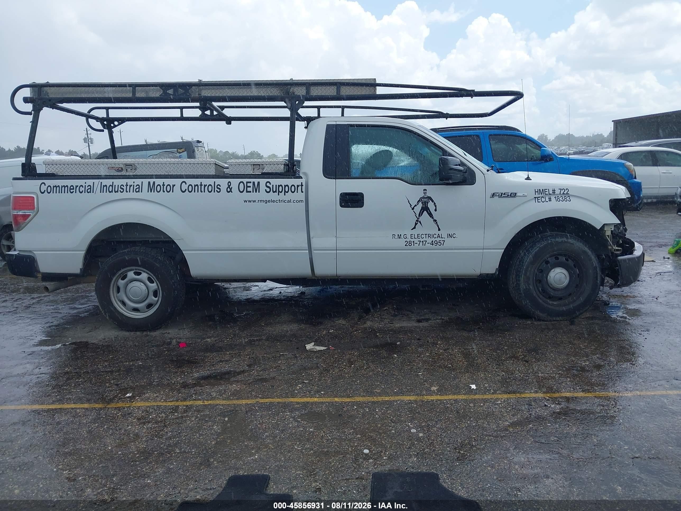 2013 Ford F-150 Xl White vin: 1FTMF1CMXDKD35779