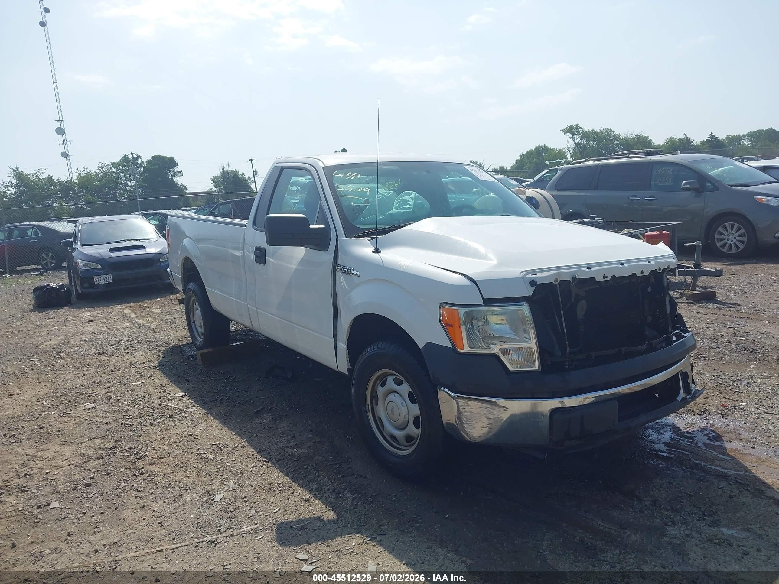 2013 Ford F-150 Stx/xl/xlt White vin: 1FTMF1CMXDKE43383