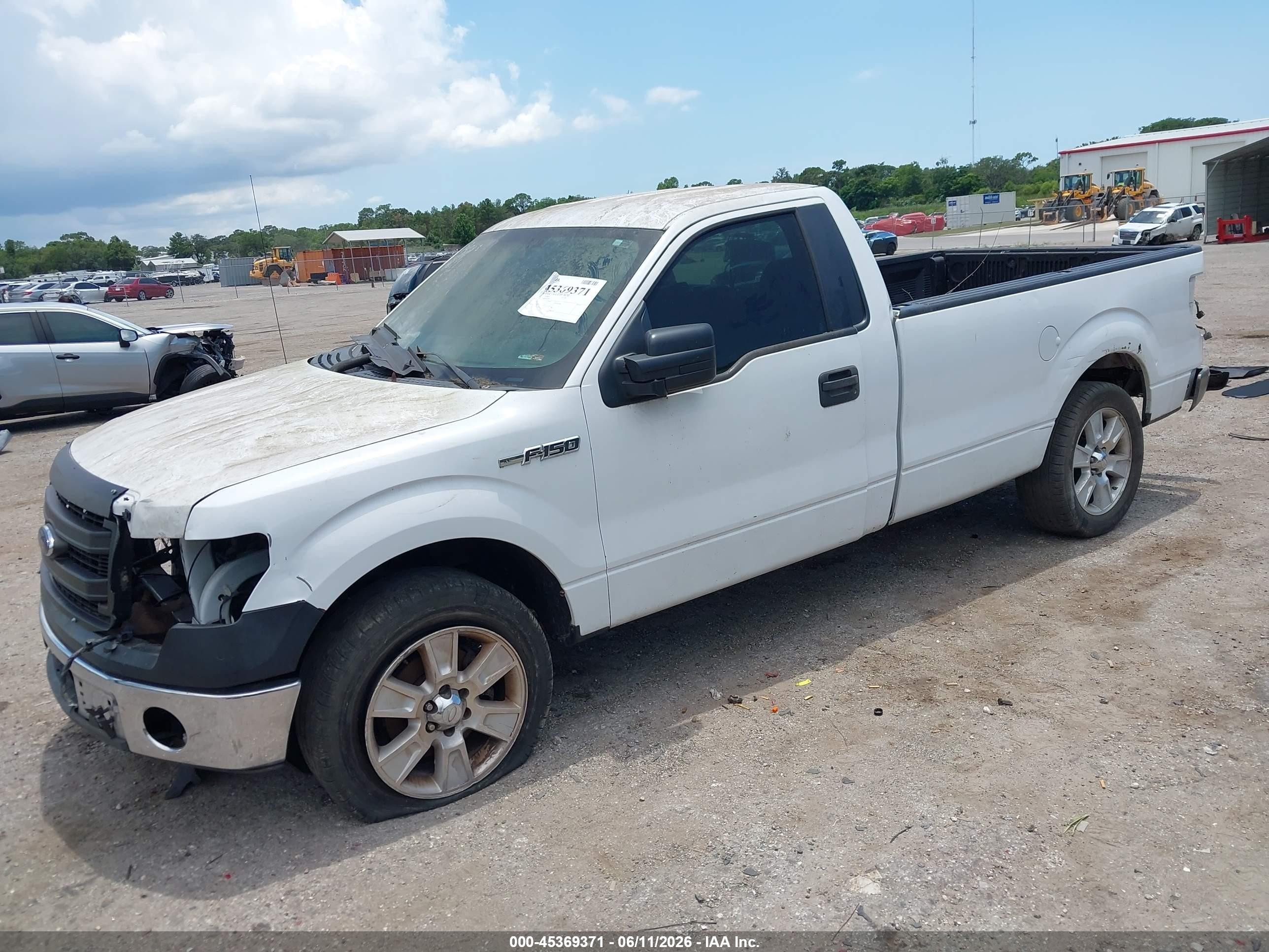 2014 Ford F-150 Xl White vin: 1FTMF1CMXEKF95505