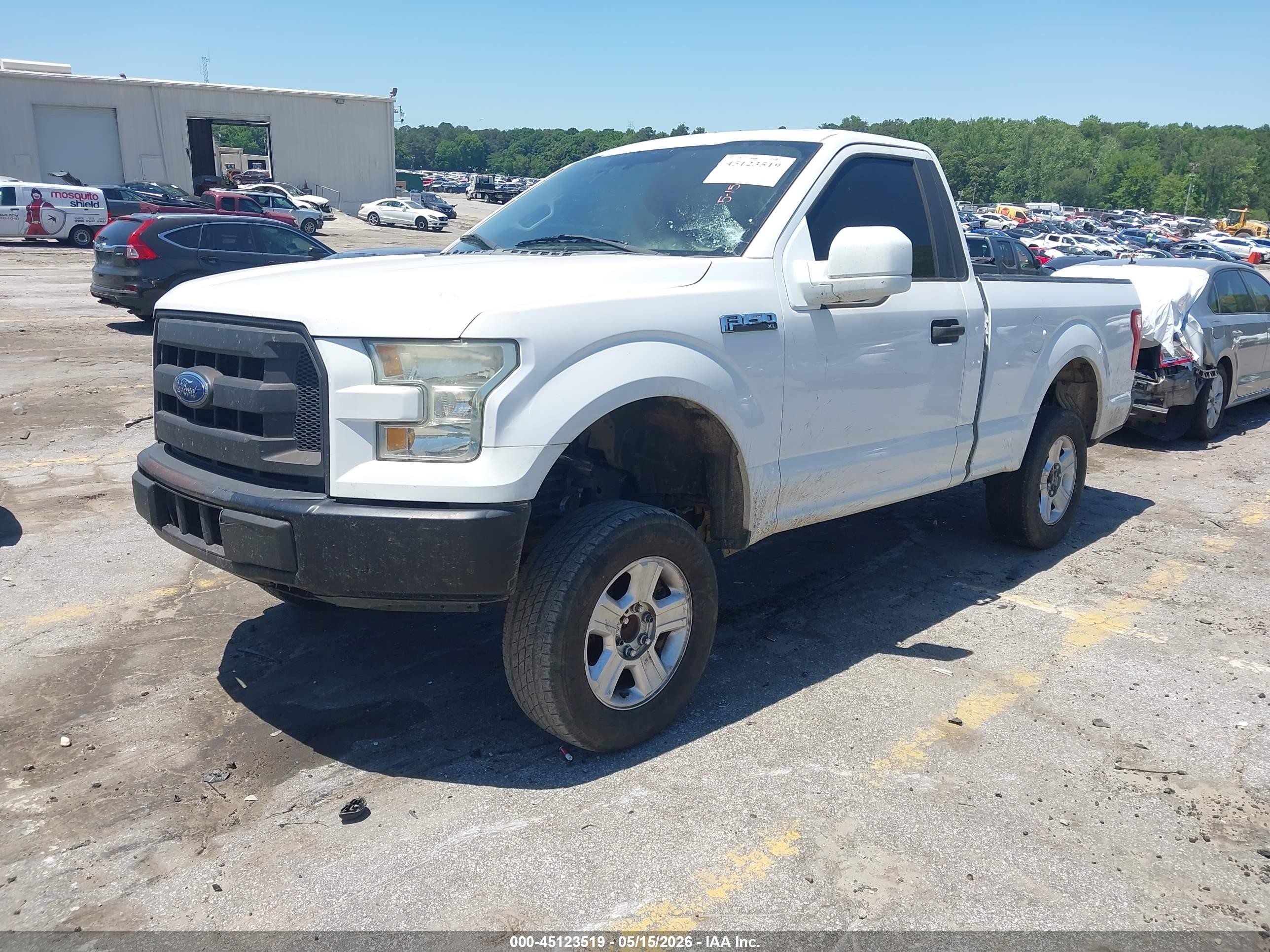 2015 Ford F-150 Xl White vin: 1FTMF1CP1FKE52647