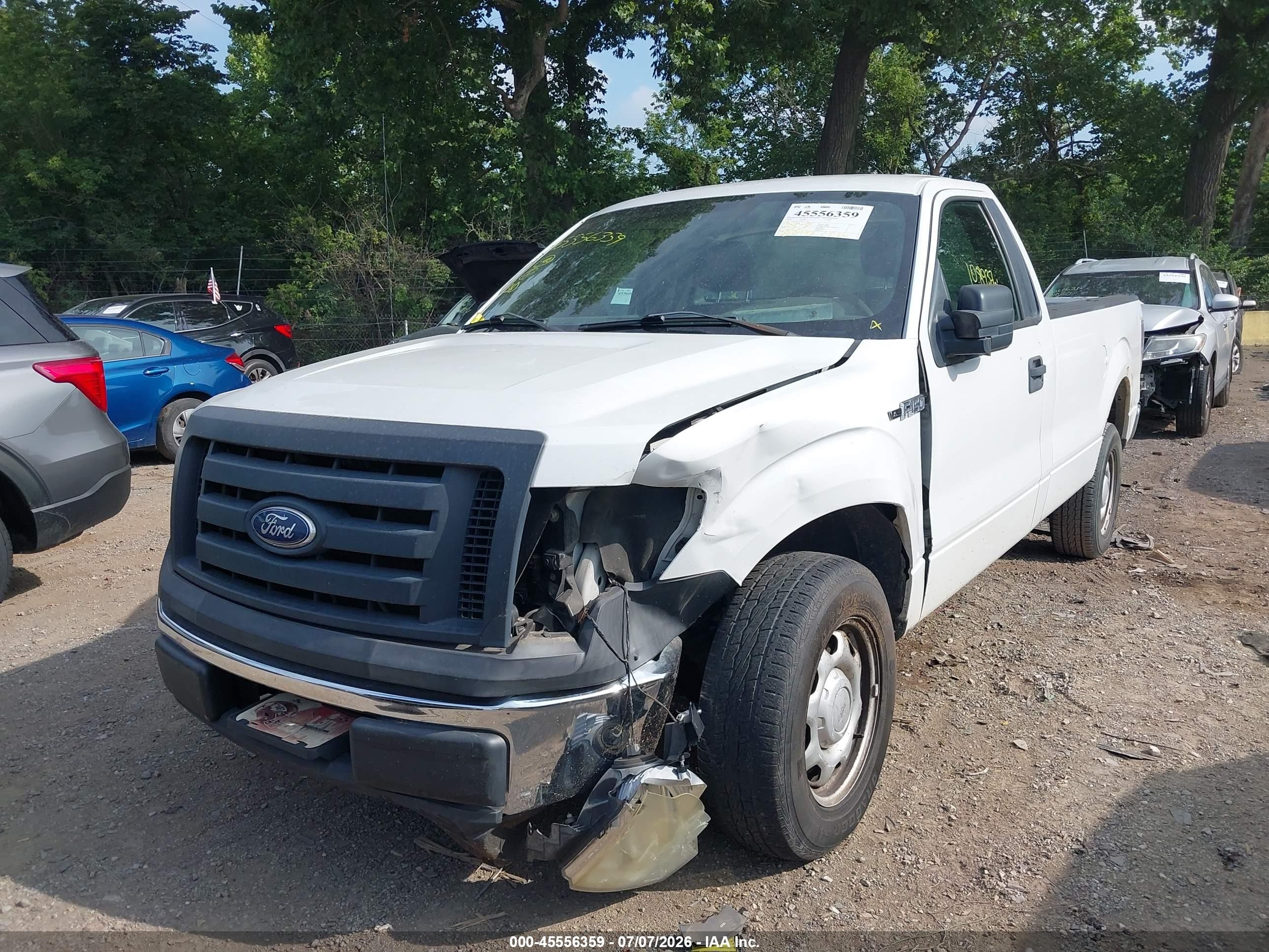 2010 Ford F-150 Stx/xl/xl W/mid-box Prep/xlt/xlt W/mid-box Prep White vin: 1FTMF1CW1AKC11123