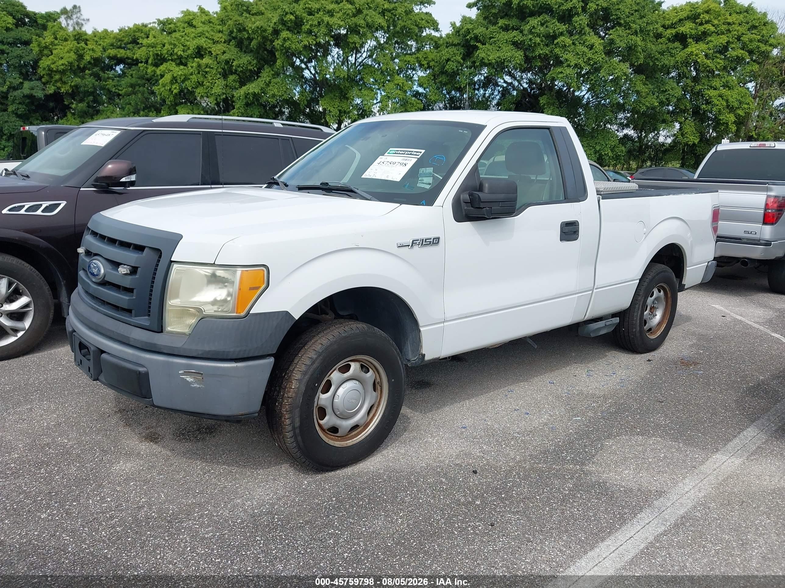 2010 Ford F-150 Stx/xl/xl W/mid-box Prep/xlt/xlt W/mid-box Prep White vin: 1FTMF1CW3AFC92134