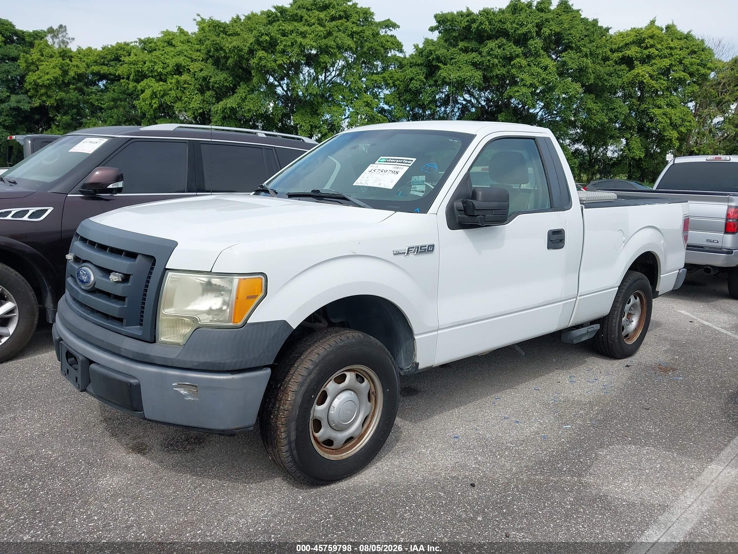 2010 Ford F-150 Stx/xl/xl W/mid-box Prep/xlt/xlt W/mid-box Prep White vin: 1FTMF1CW3AFC92134