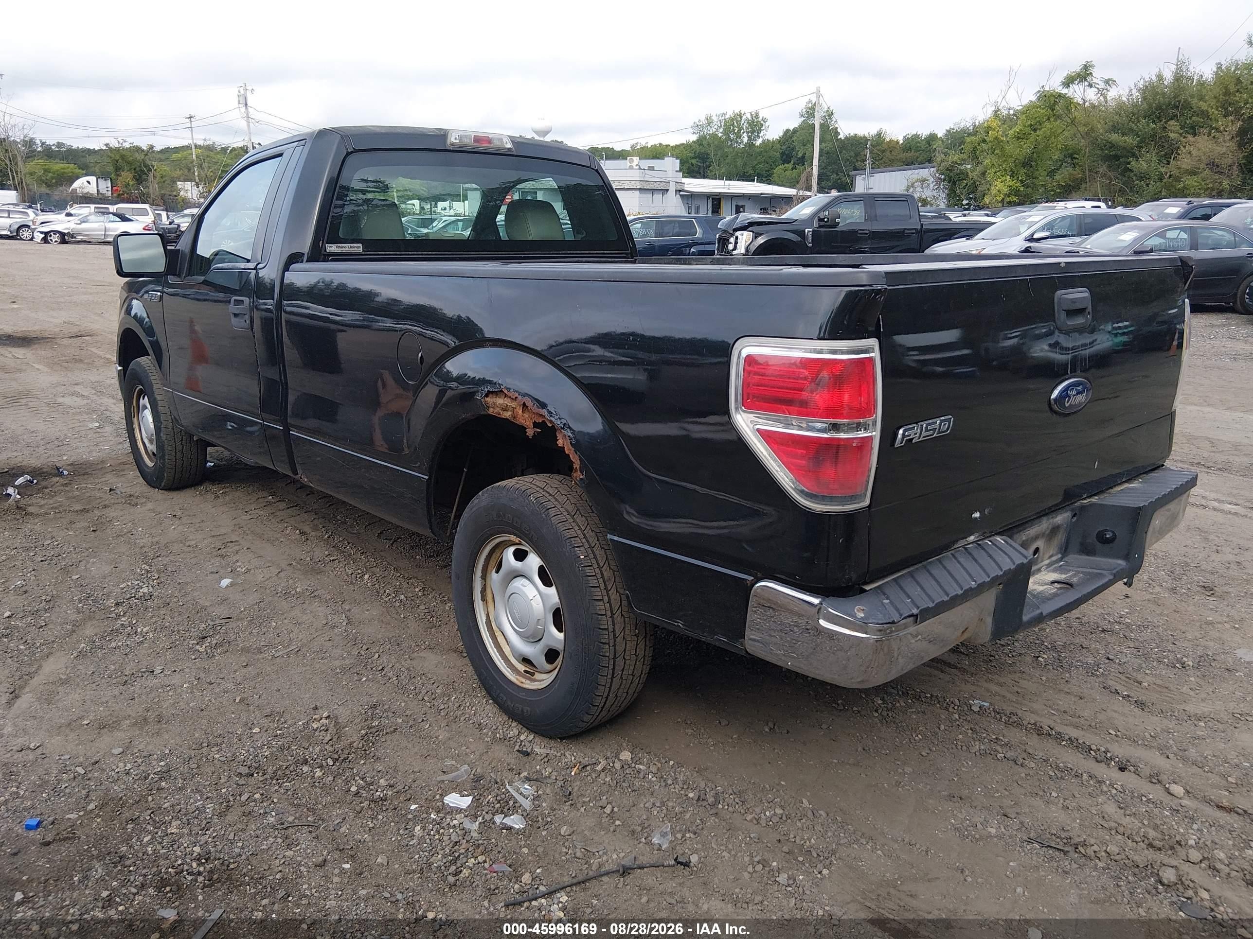 2010 Ford F-150 Stx/xl/xlt/xlt W/mid-box Prep Black vin: 1FTMF1CW5AKB24048