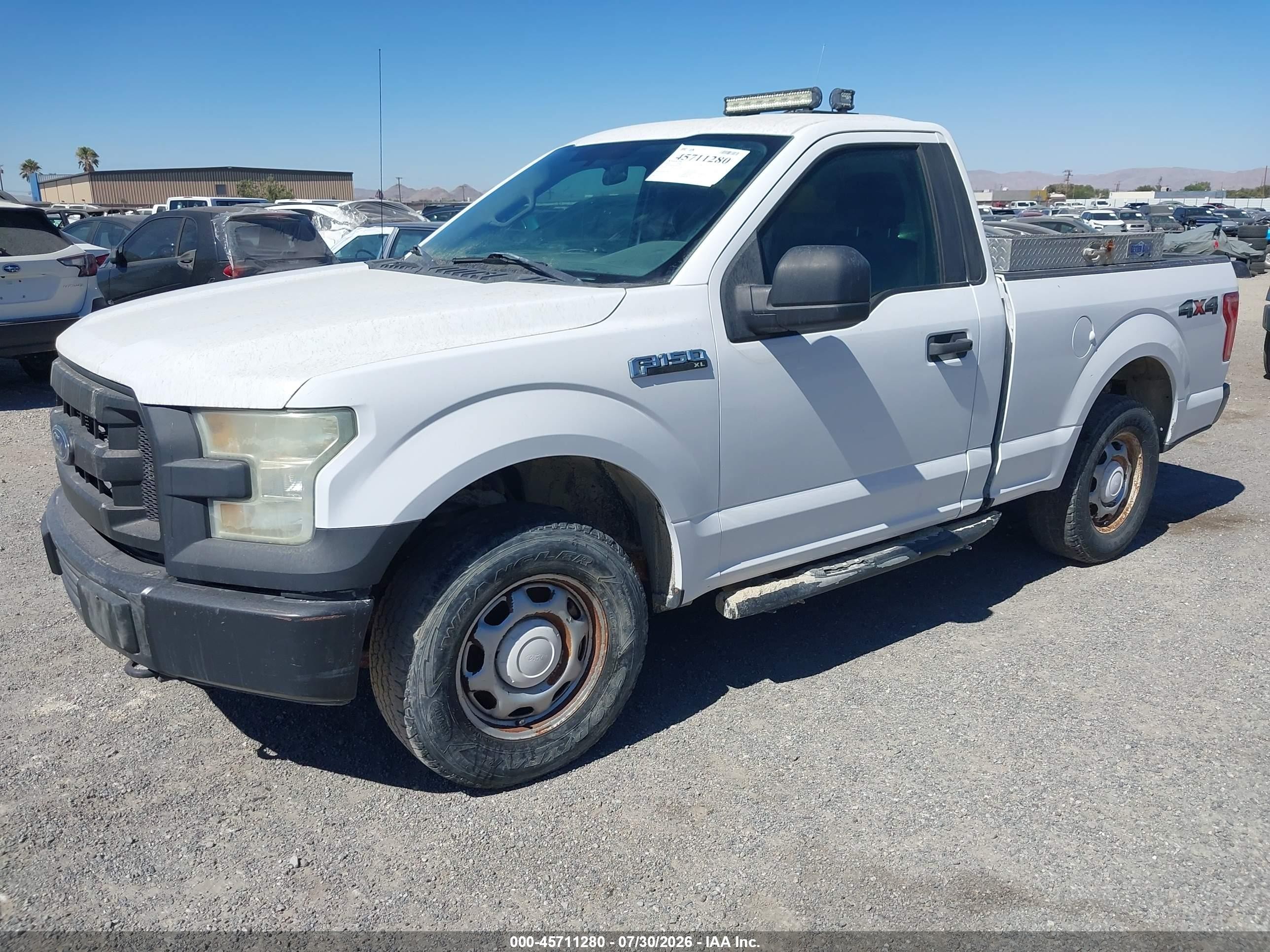 2015 Ford F-150 Xl White vin: 1FTMF1E81FKD29419