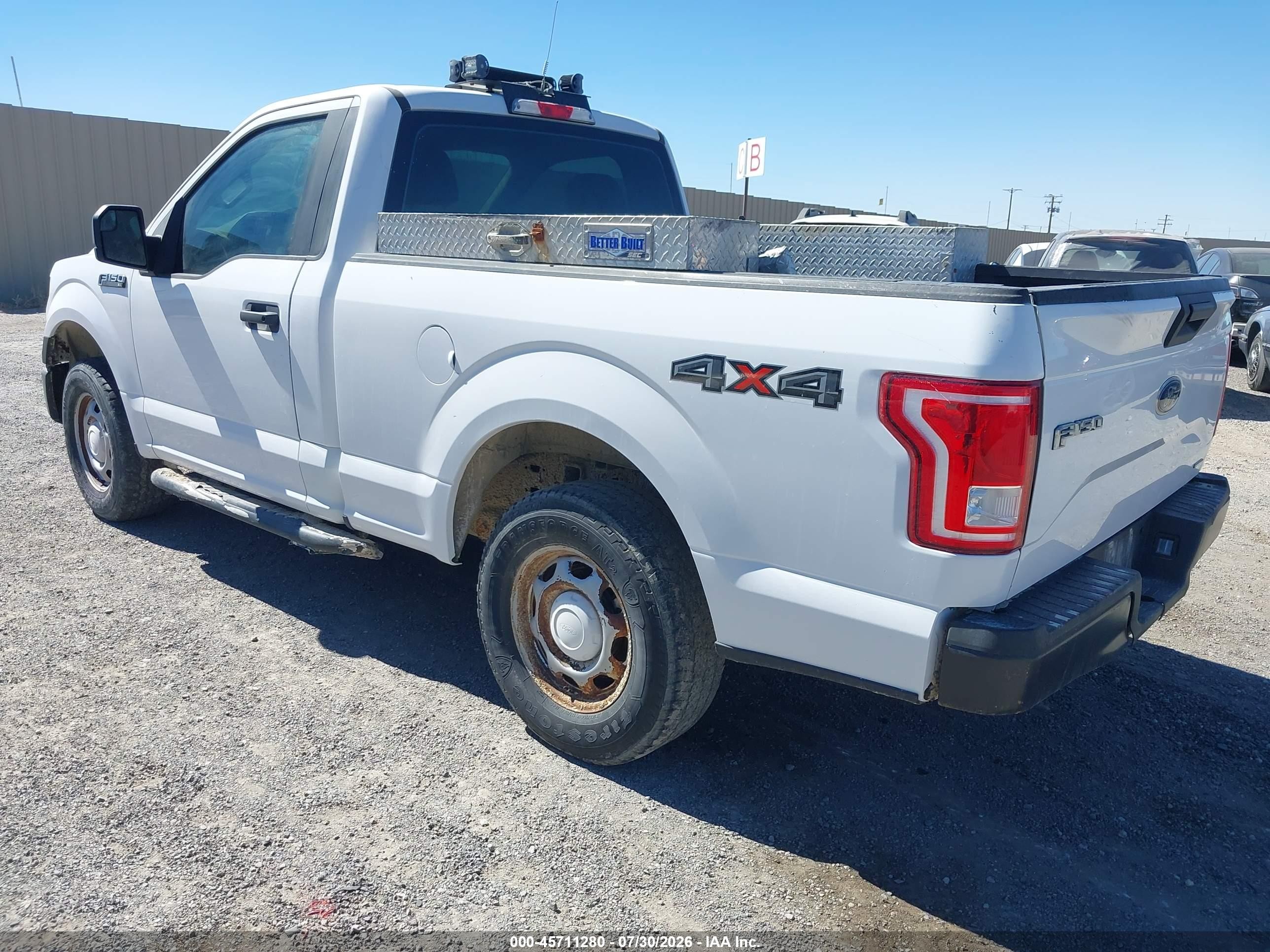 2015 Ford F-150 Xl White vin: 1FTMF1E81FKD29419
