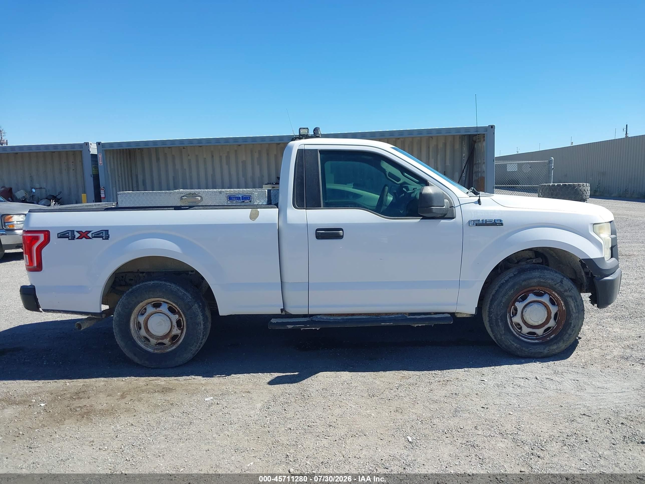 2015 Ford F-150 Xl White vin: 1FTMF1E81FKD29419