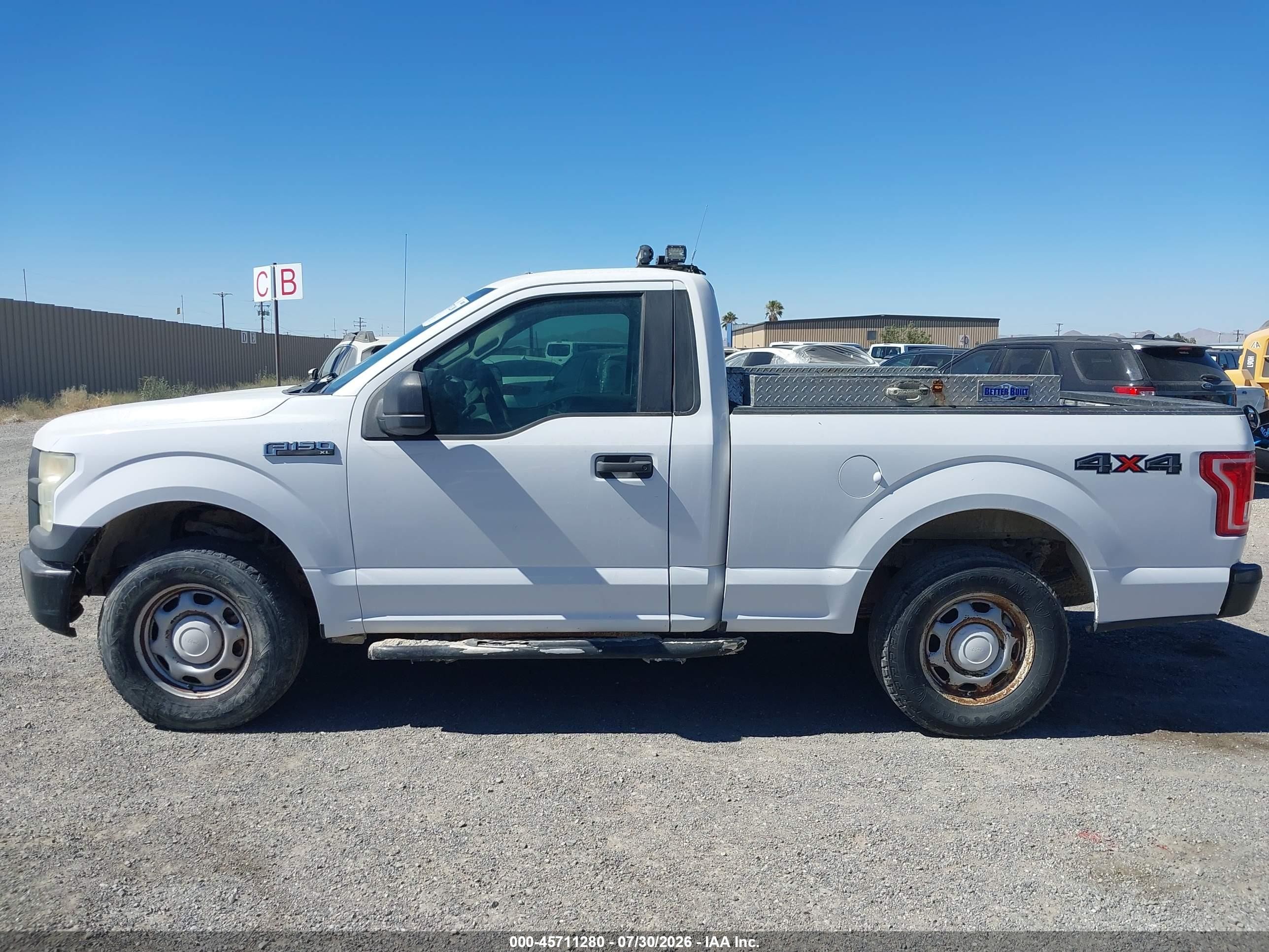 2015 Ford F-150 Xl White vin: 1FTMF1E81FKD29419