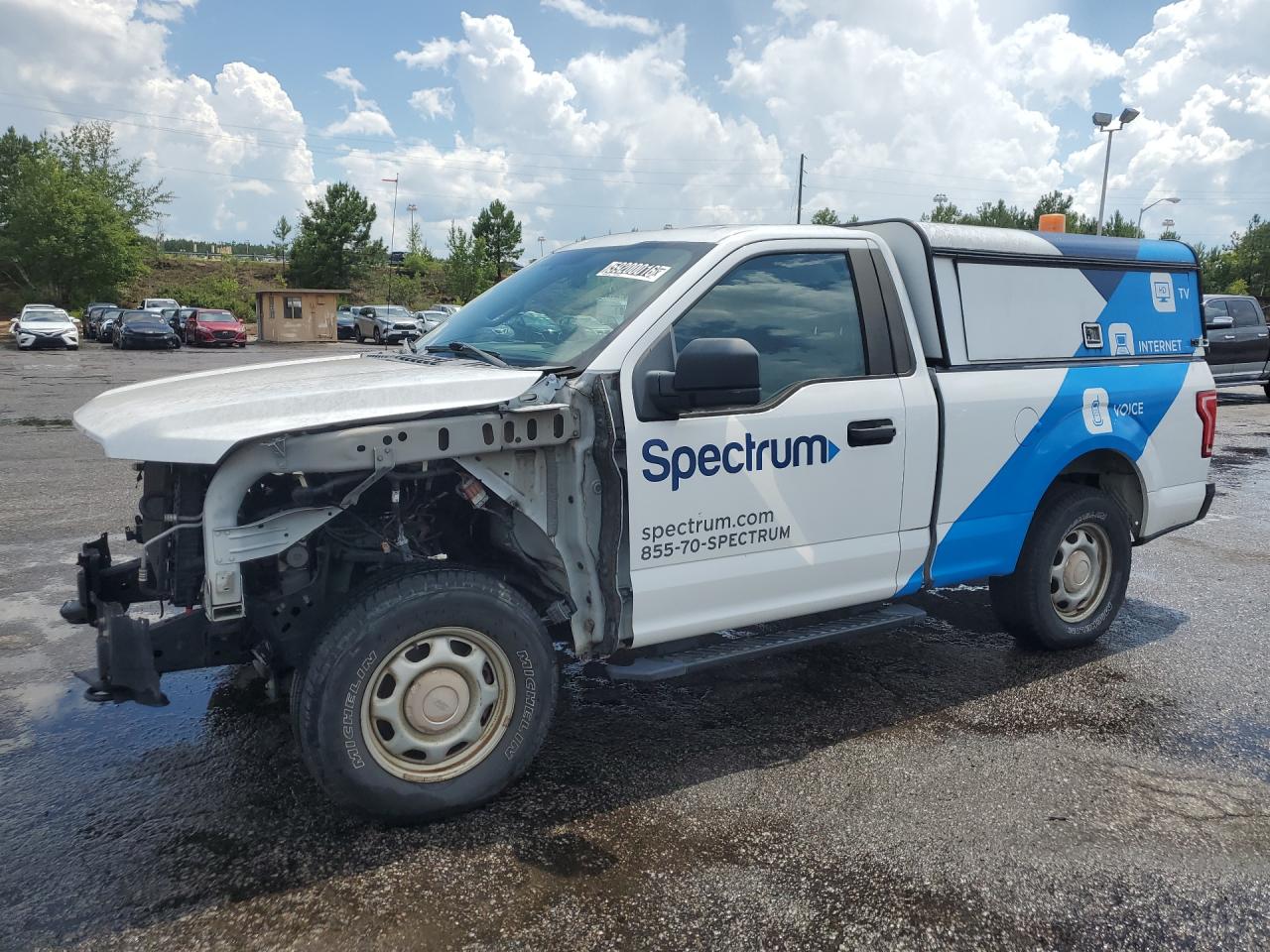2015 Ford F150 White vin: 1FTMF1E84FFB08213 Damage: Left Front Fender, Missing, Replacement Required