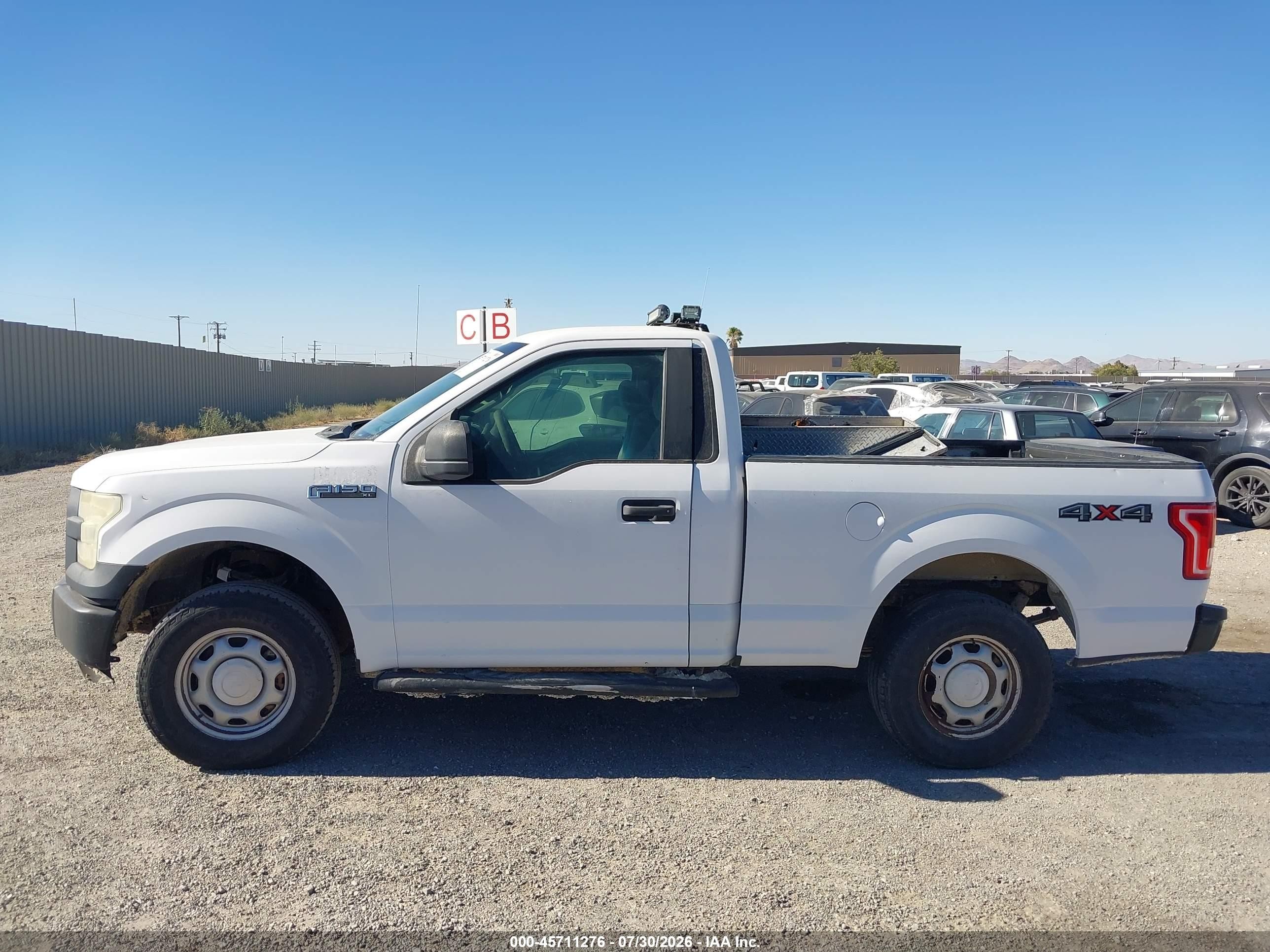 2015 Ford F-150 Xl White vin: 1FTMF1E8XFKD29418