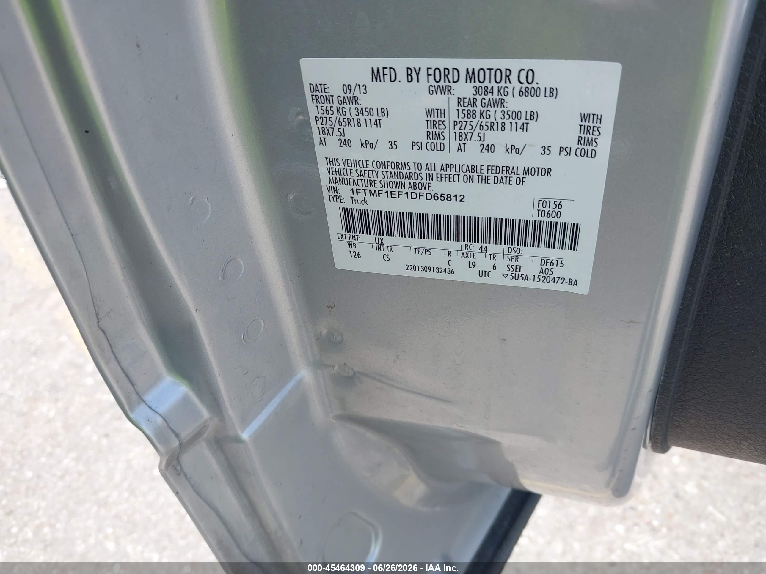 2013 Ford F-150 Stx/xl/xlt Silver vin: 1FTMF1EF1DFD65812