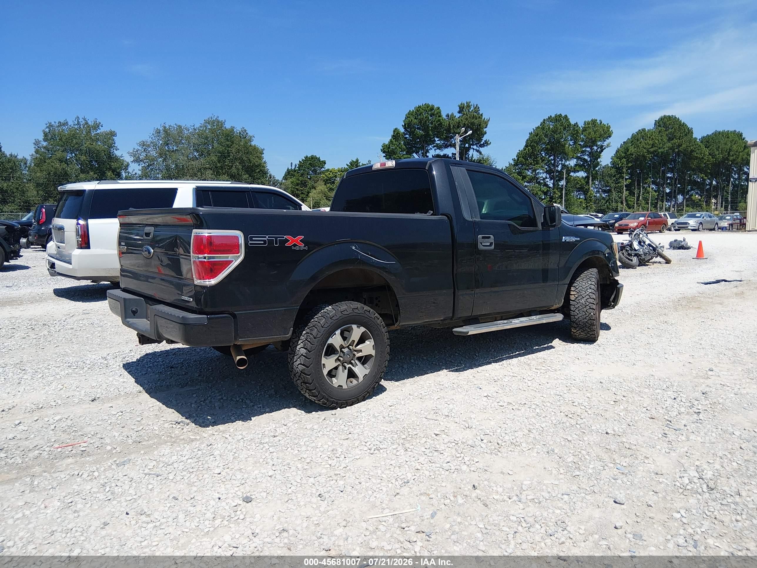 2013 Ford F-150 Stx Black vin: 1FTMF1EF3DKE96148
