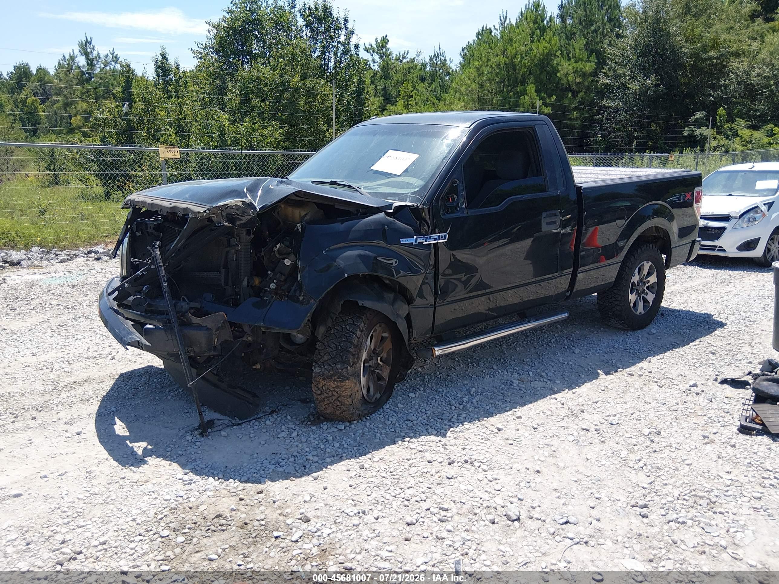 2013 Ford F-150 Stx Black vin: 1FTMF1EF3DKE96148