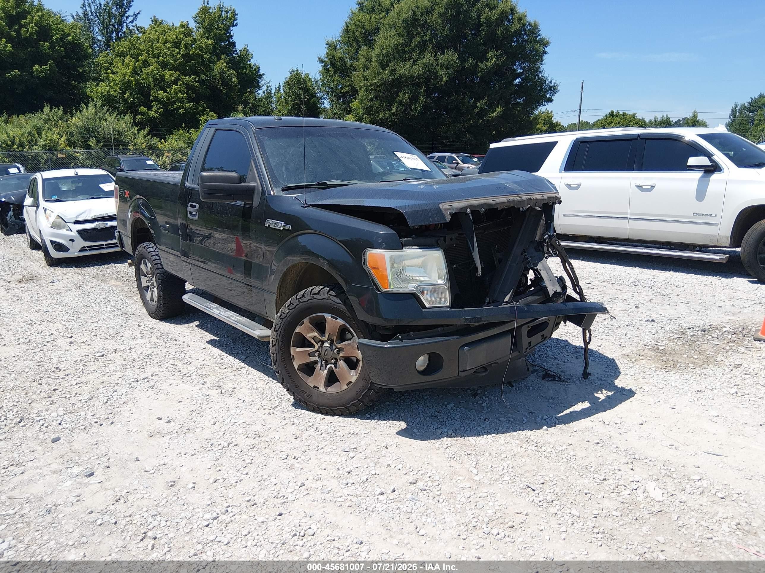 2013 Ford F-150 Stx Black vin: 1FTMF1EF3DKE96148