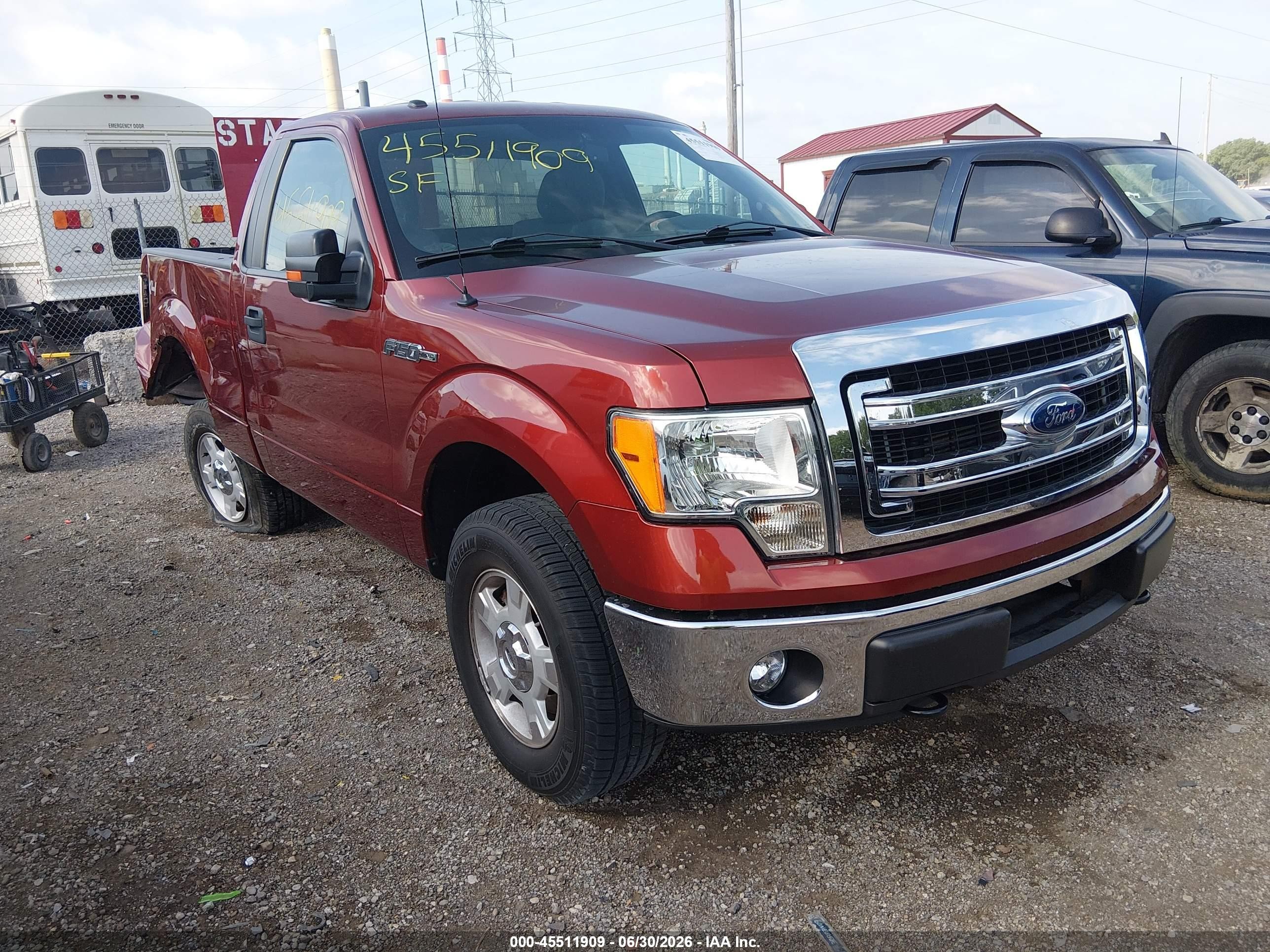 2014 Ford F-150 Xlt Orange vin: 1FTMF1EM0EKE46842