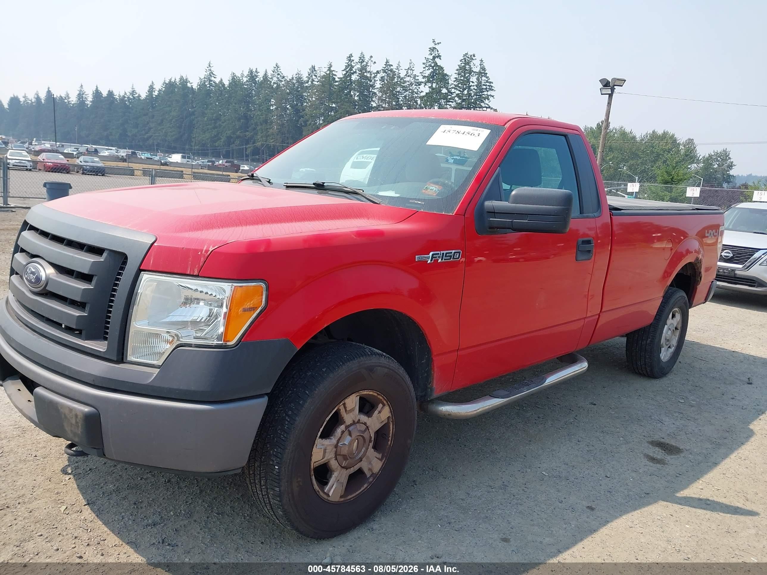 2012 Ford F-150 Xl Red vin: 1FTMF1EM2CKE03777
