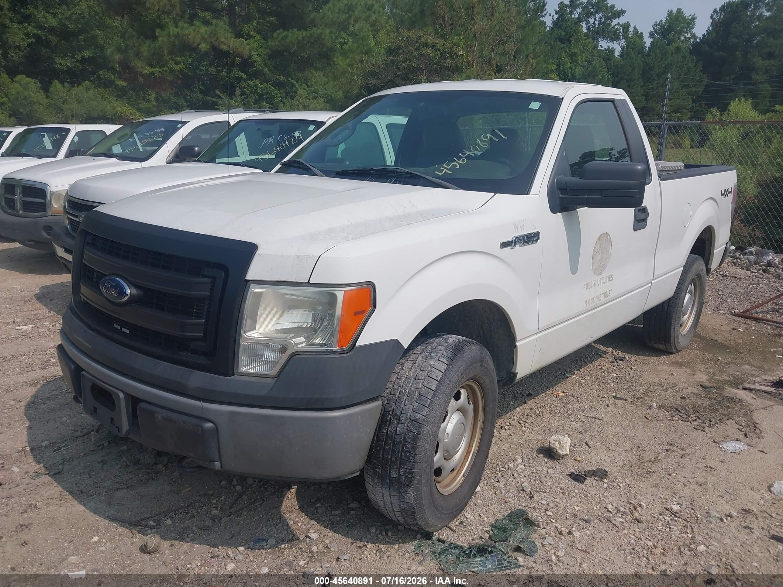2013 Ford F-150 Xl White vin: 1FTMF1EM5DFB92231