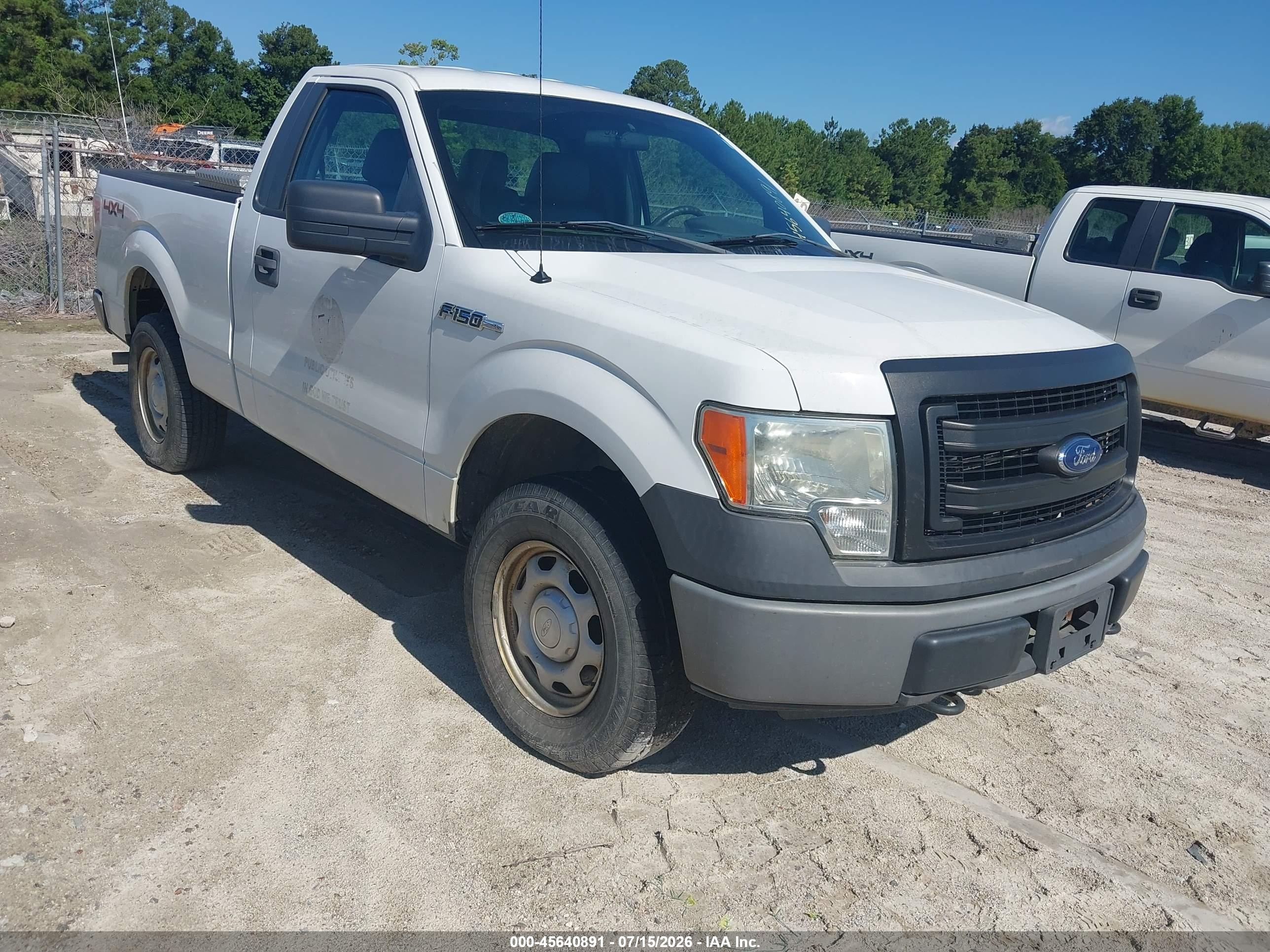 2013 Ford F-150 Xl White vin: 1FTMF1EM5DFB92231
