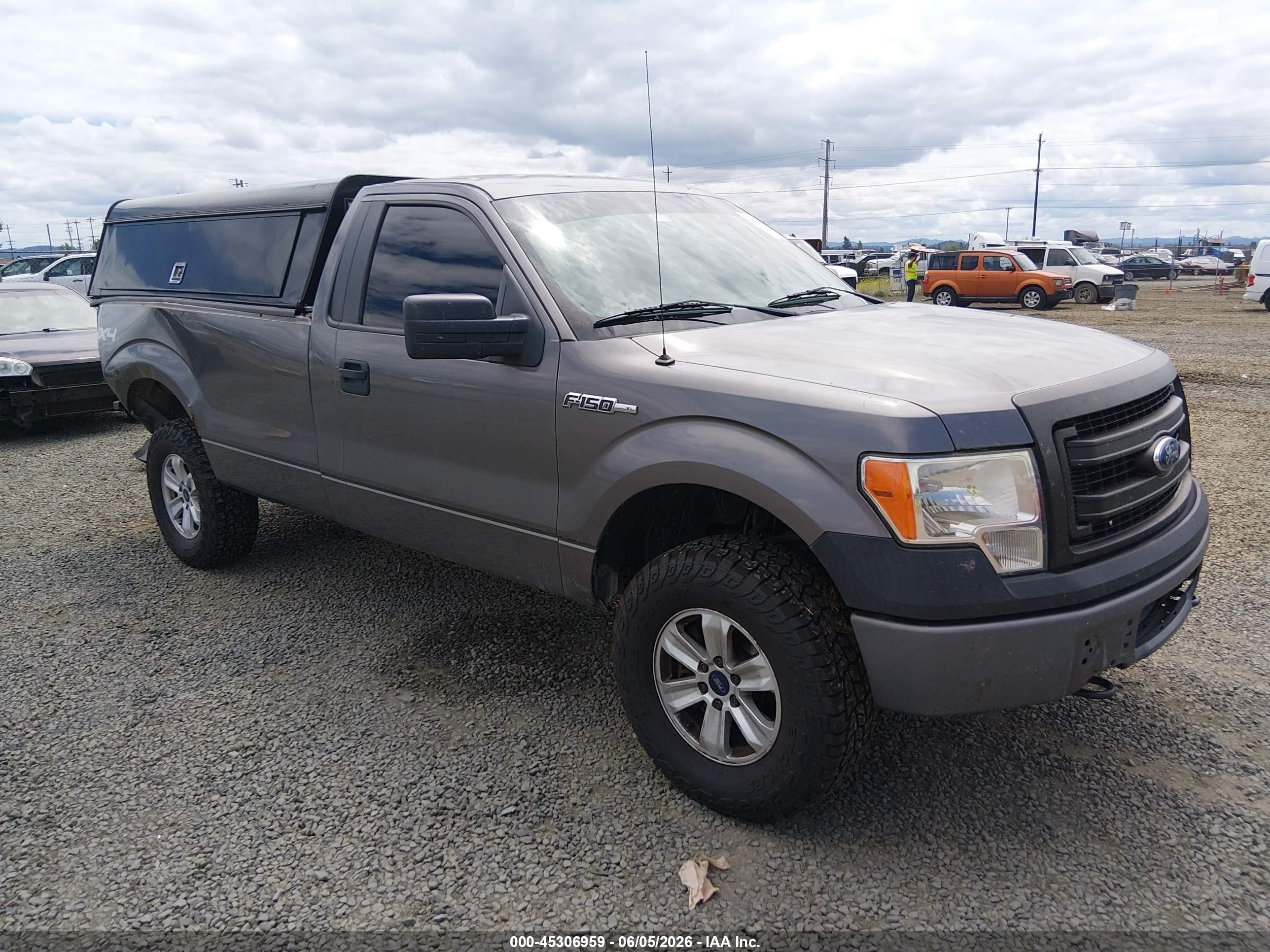 2014 Ford F-150 Xl Gray vin: 1FTMF1EM7EKF29796