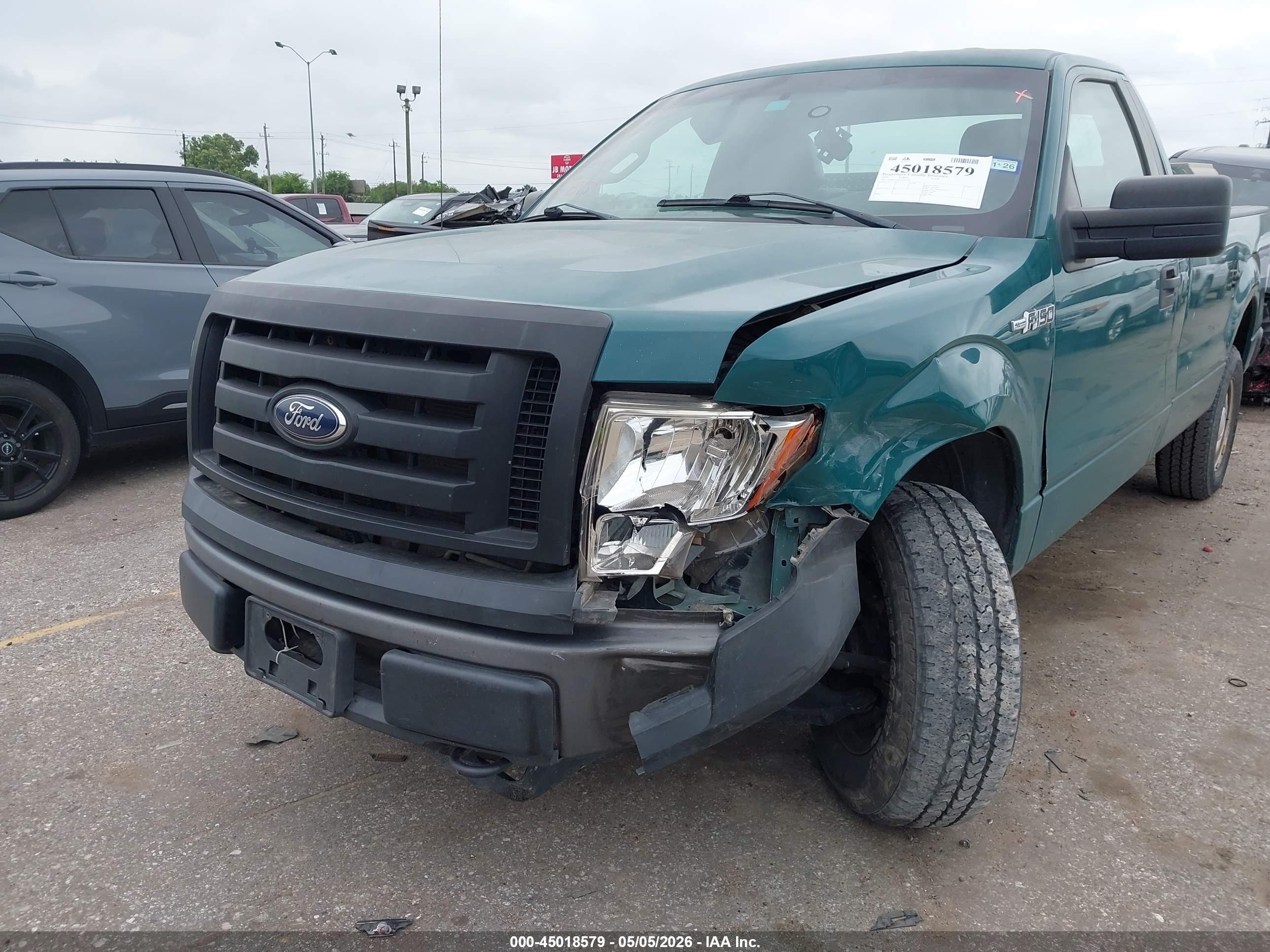 2013 Ford F-150 Xl Green vin: 1FTMF1EM8DKE57991
