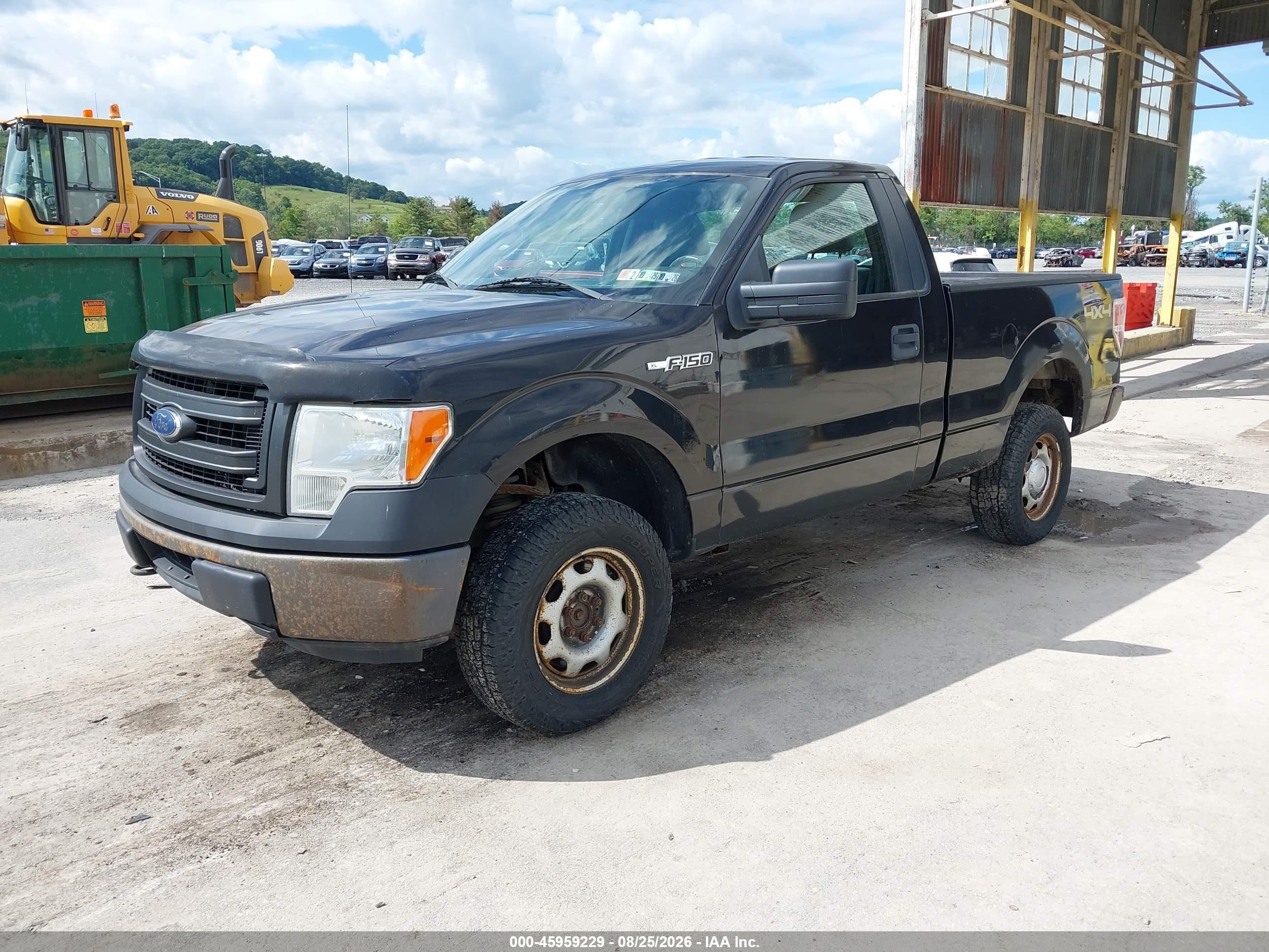 2014 Ford F-150 Xl Black vin: 1FTMF1EMXEKG06547