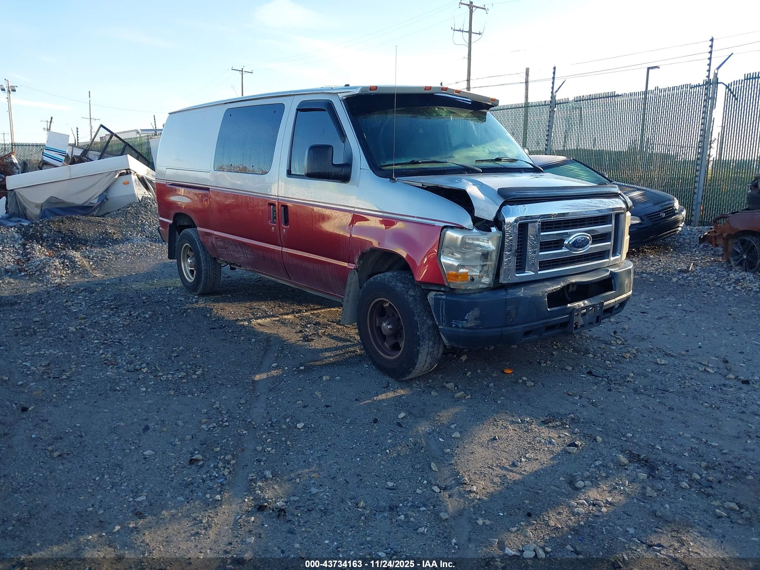 2008 Ford E-150 Commercial/recreational Burgundy vin: 1FTNE14LX8DA28636