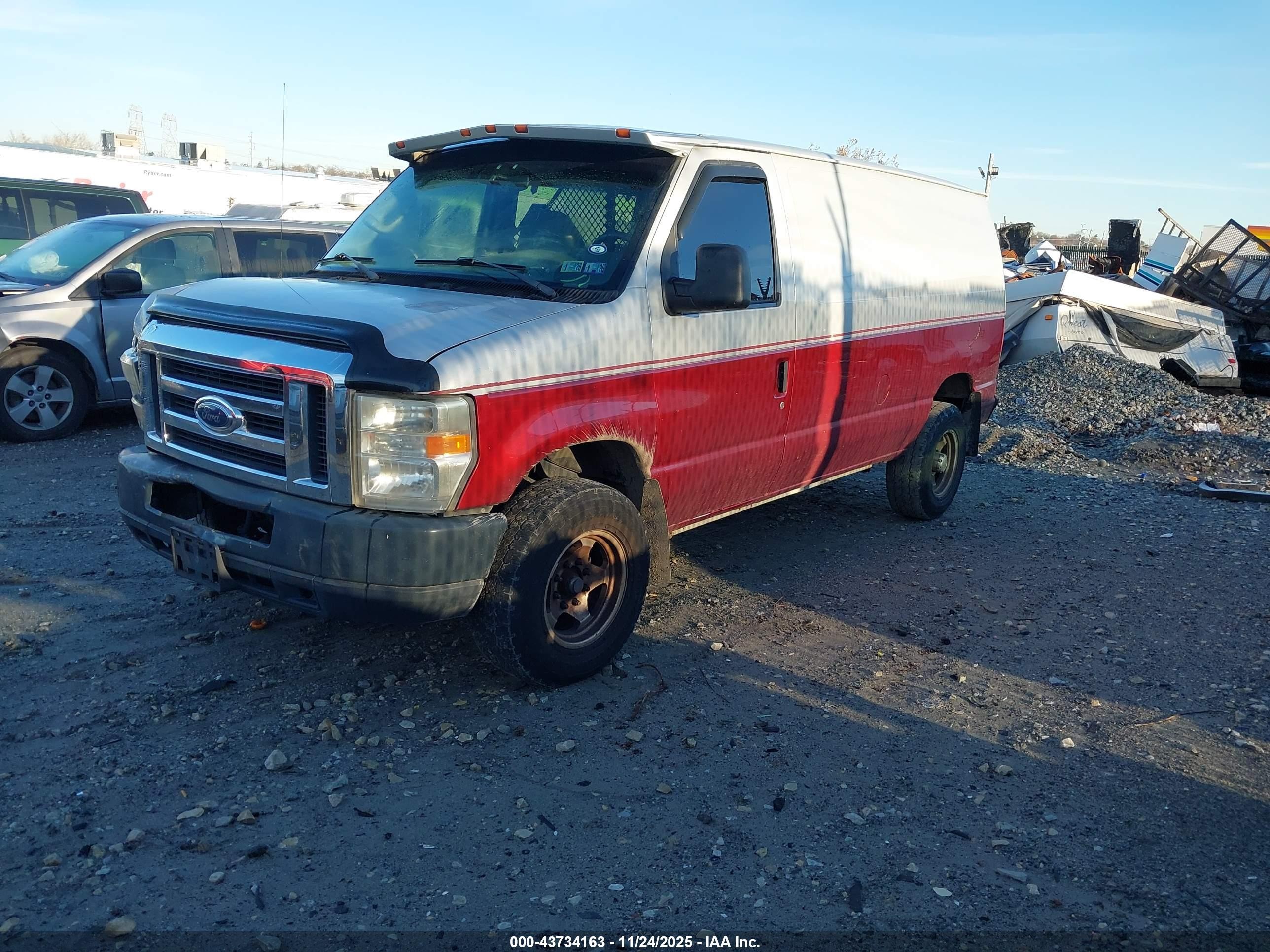 2008 Ford E-150 Commercial/recreational Burgundy vin: 1FTNE14LX8DA28636