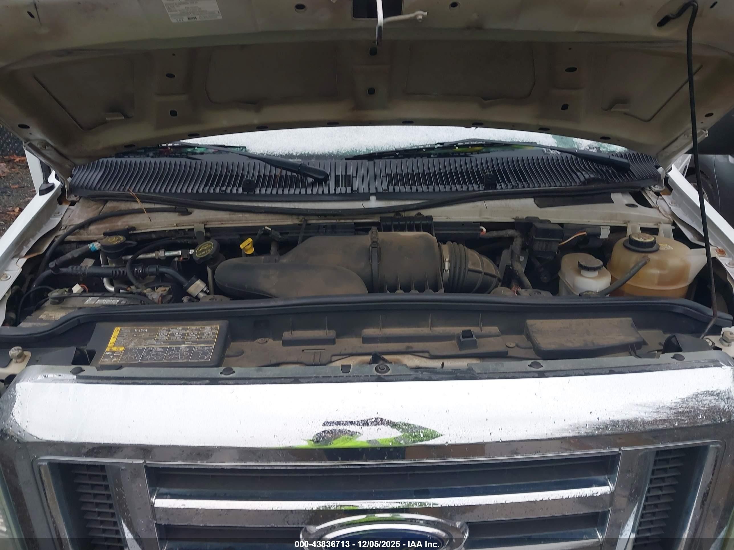 2008 Ford E-150 Commercial White vin: 1FTNE14W08DB25001